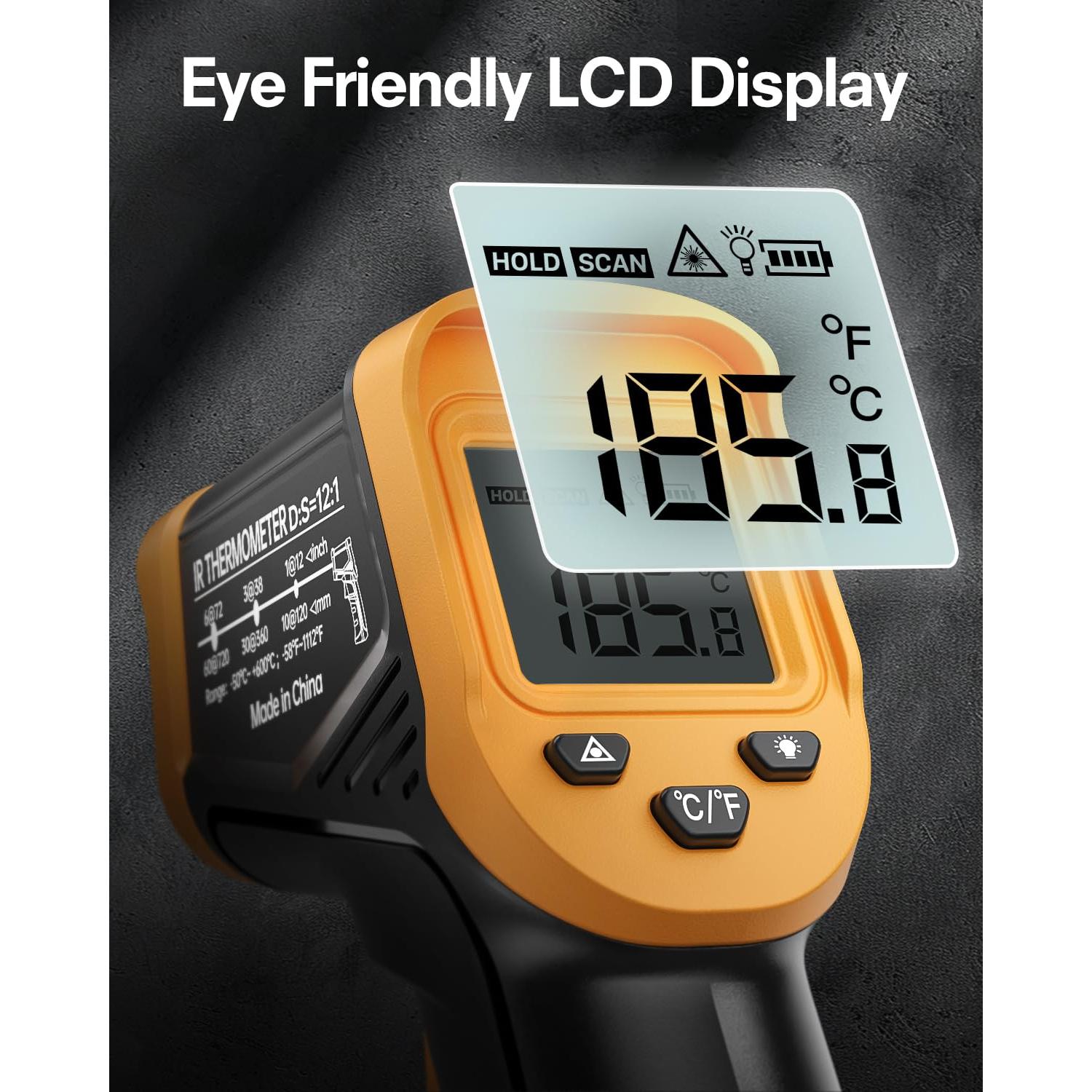 Termómetro Infrarrojo Eventek A60 -58°C a 600°C Preciso