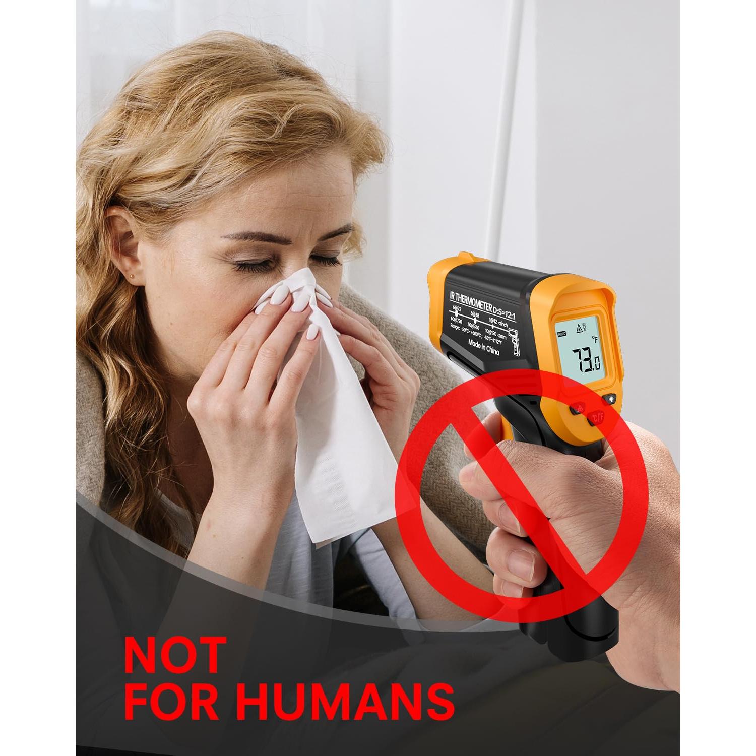 Termómetro Infrarrojo Eventek A60 -58°C a 600°C Preciso