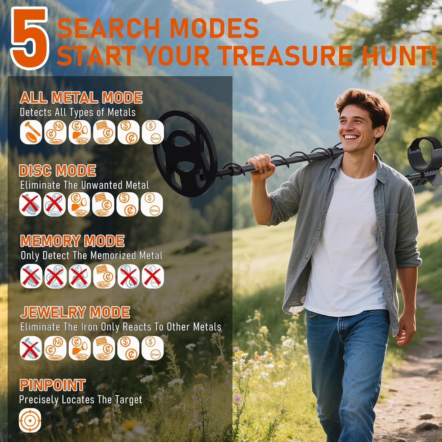 Detector de Metales MFTEK Profesional con Pantalla LCD 10"