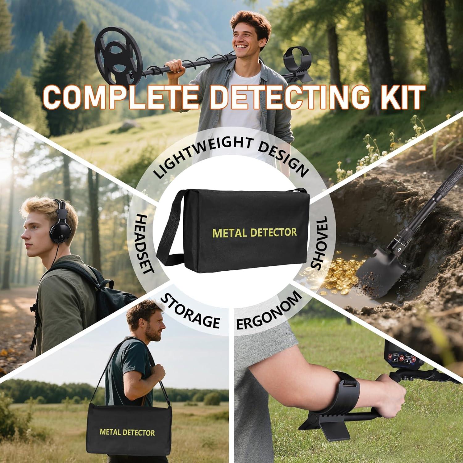 Detector de Metales MFTEK Profesional con Pantalla LCD 10"