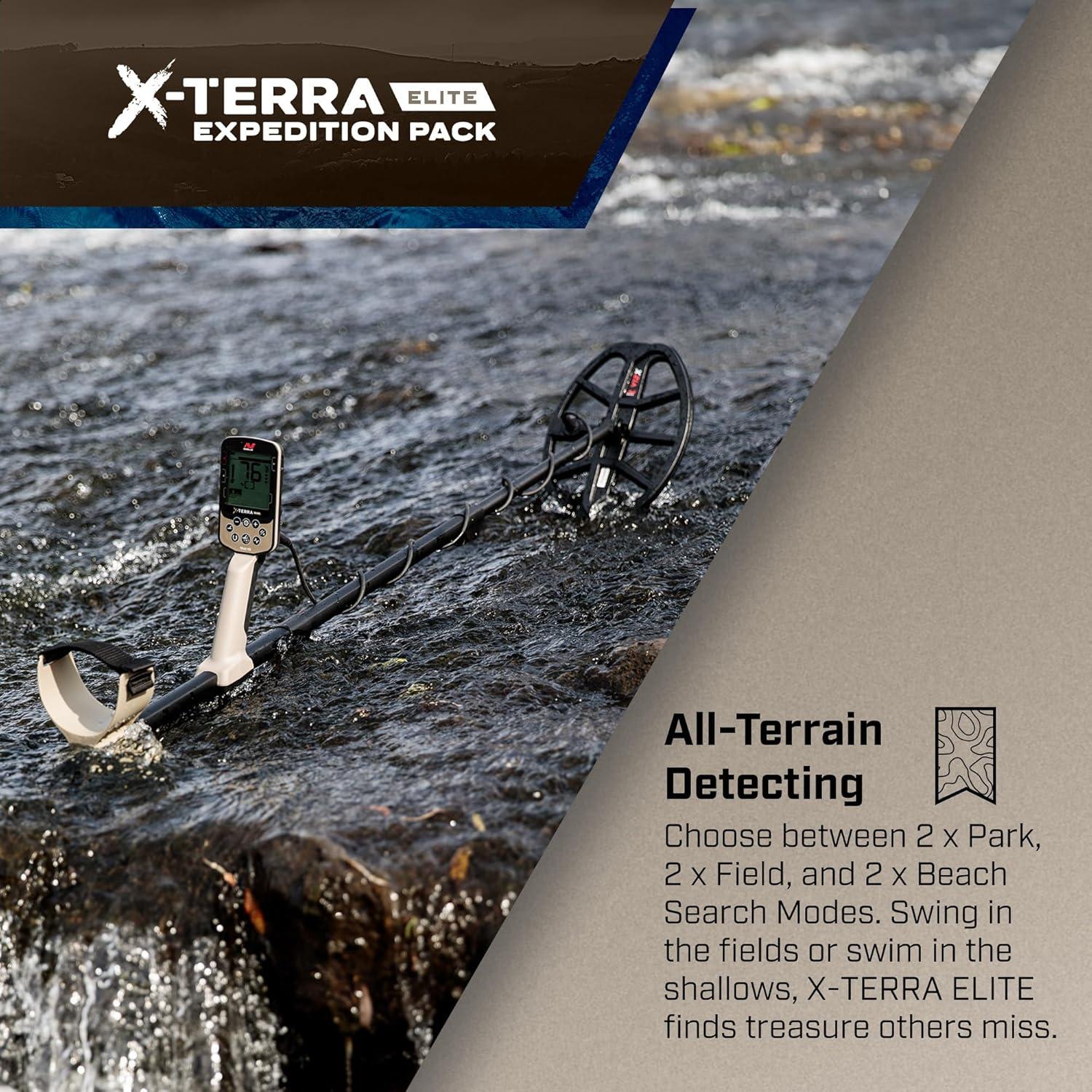 Detector de Metales MINELAB X-Terra Elite Expedition Impermeable