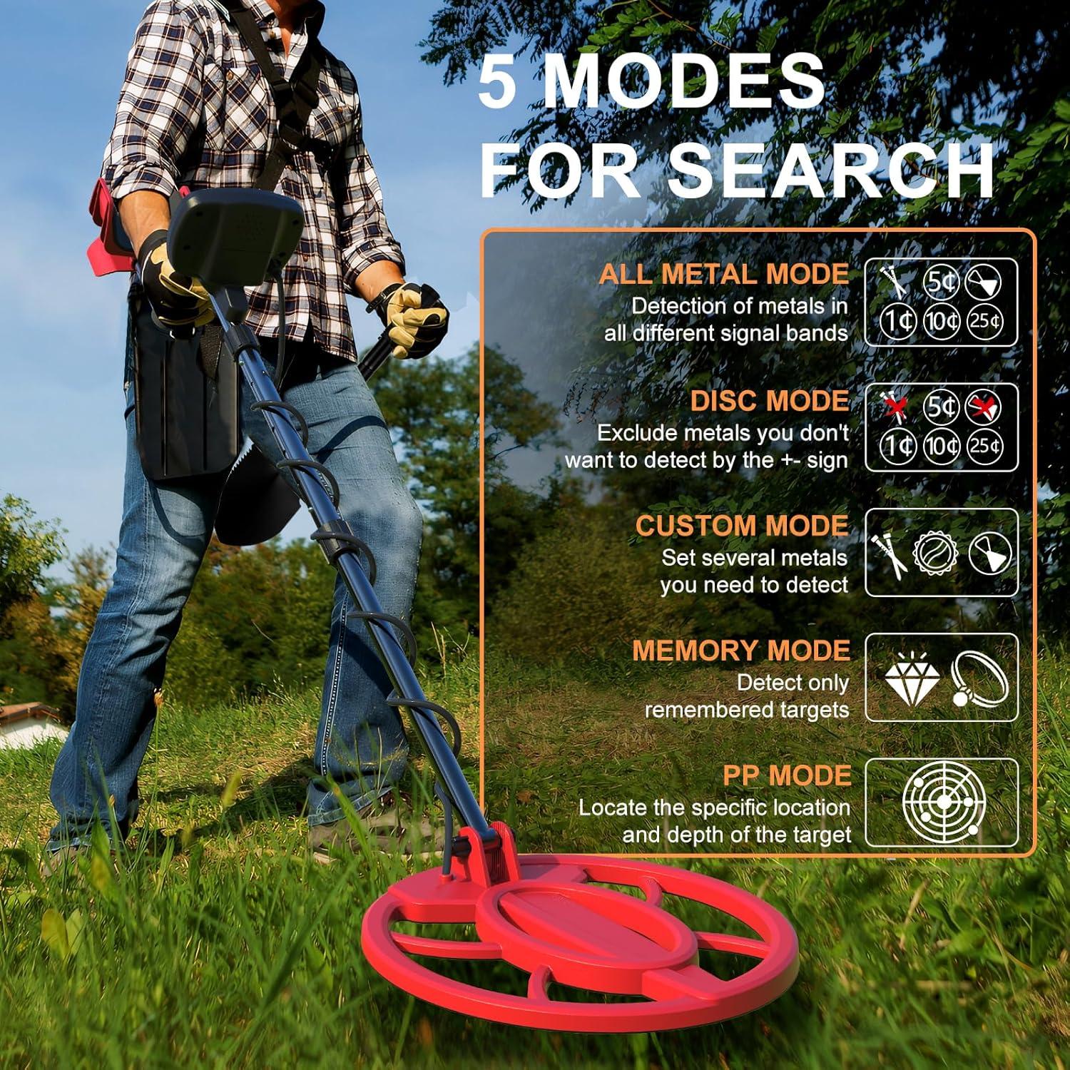 Detector de Metales Seefine T11 con Bobina Impermeable 25.4 cm