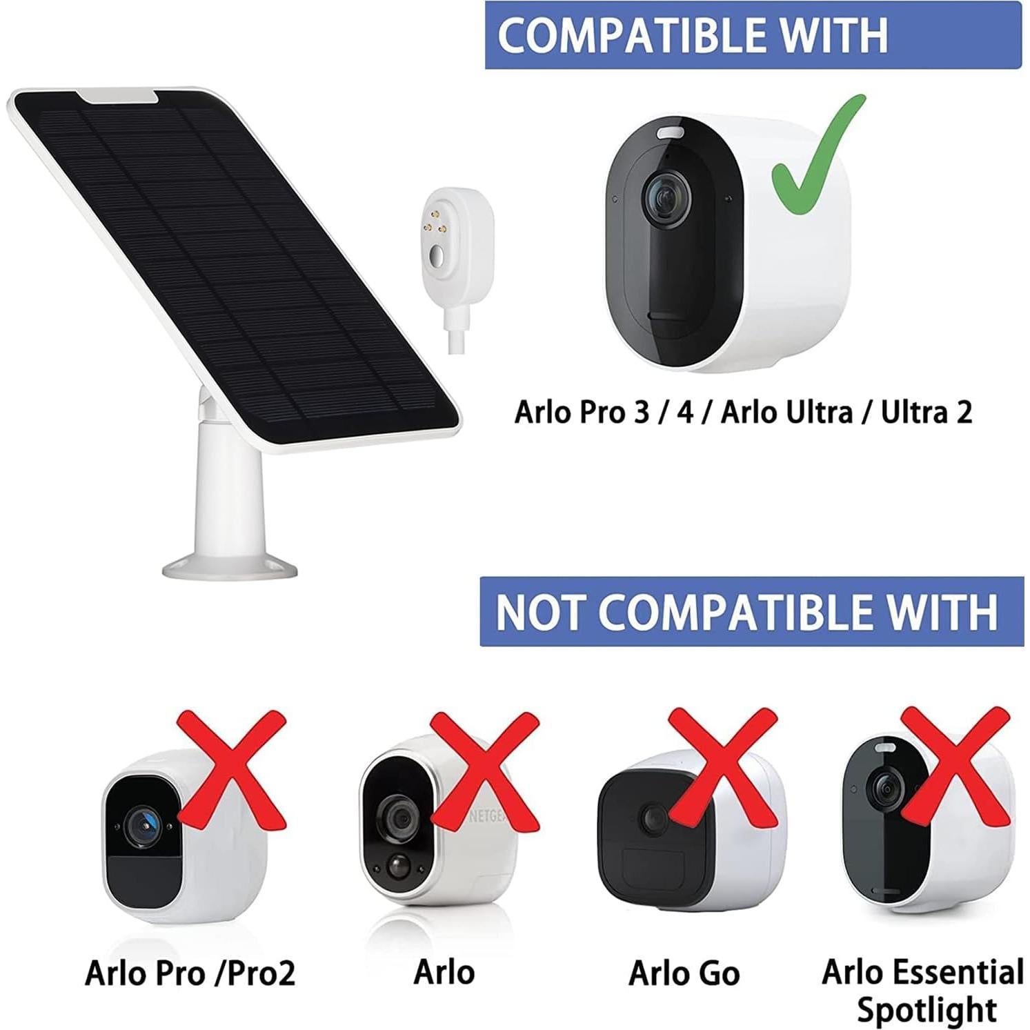 Cargador Solar Omiention 2 PACK para Arlo Pro 3/4/5S/Ultra