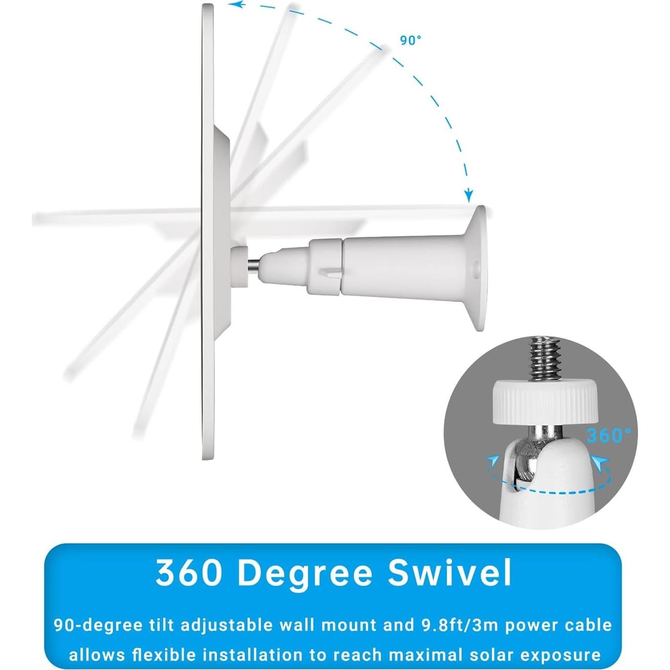 Cargador Solar Omiention 2 PACK para Arlo Pro 3/4/5S/Ultra