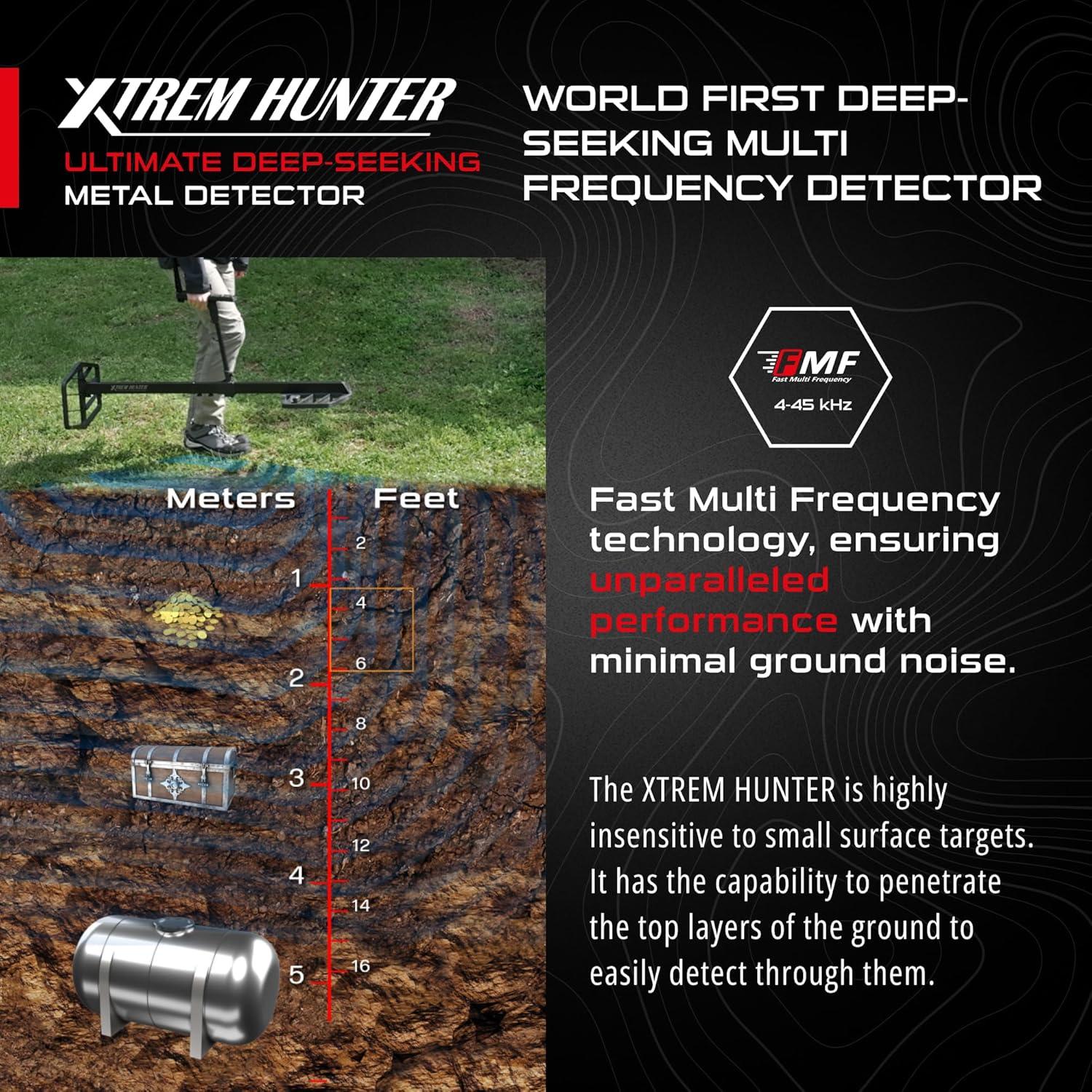 Detector de Metales XP XTREM Hunter - Búsqueda Profunda 5m