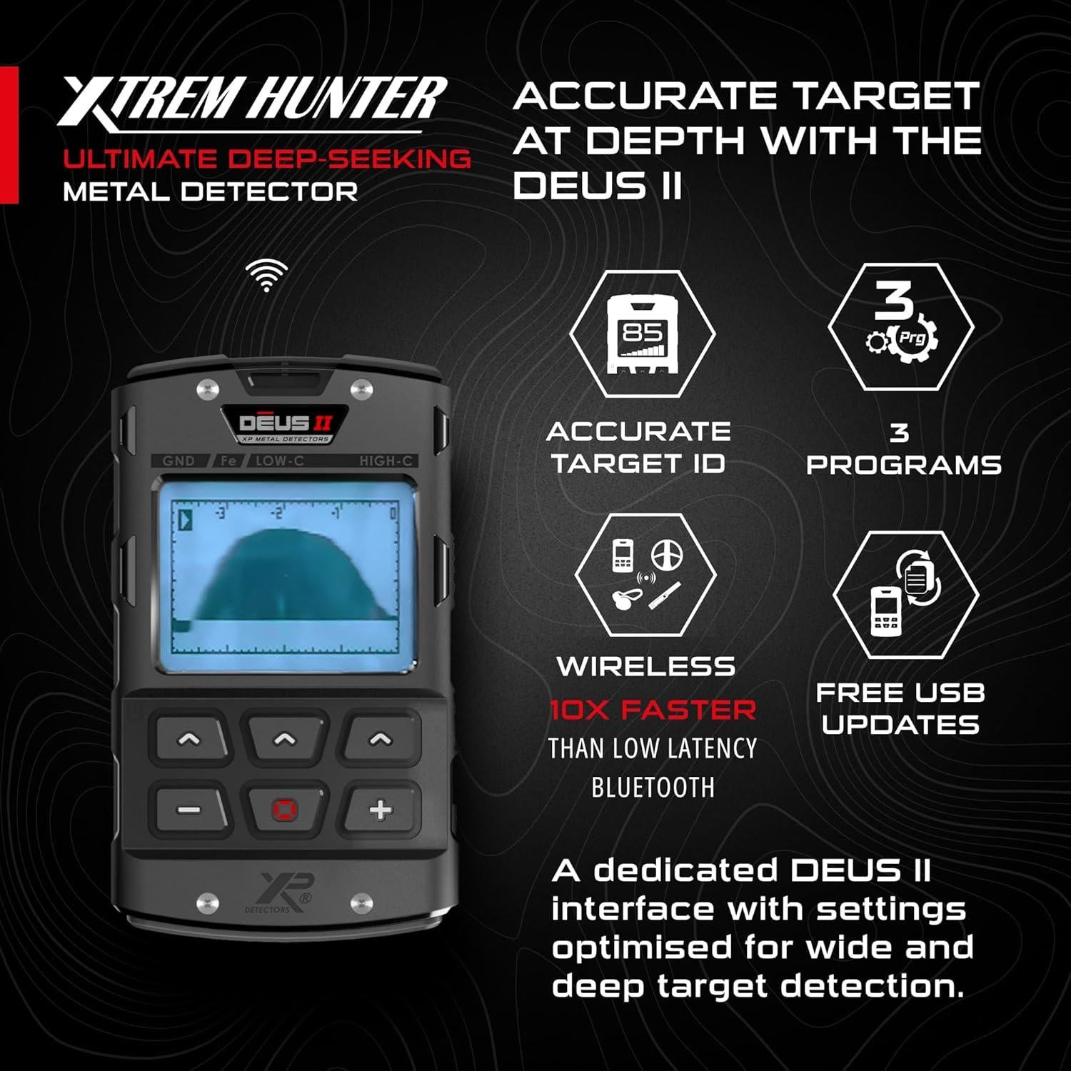 Detector de Metales XP XTREM Hunter - Búsqueda Profunda 5m