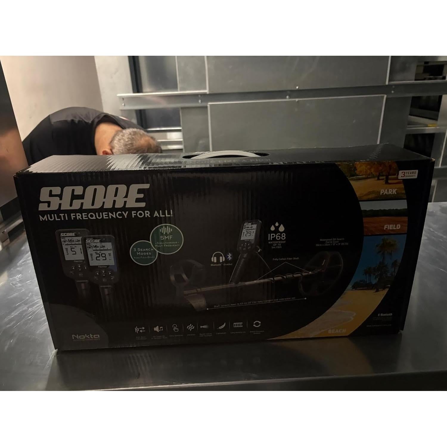 Detector de Metales Nokta Score IP68 Recargable 12" para Adultos