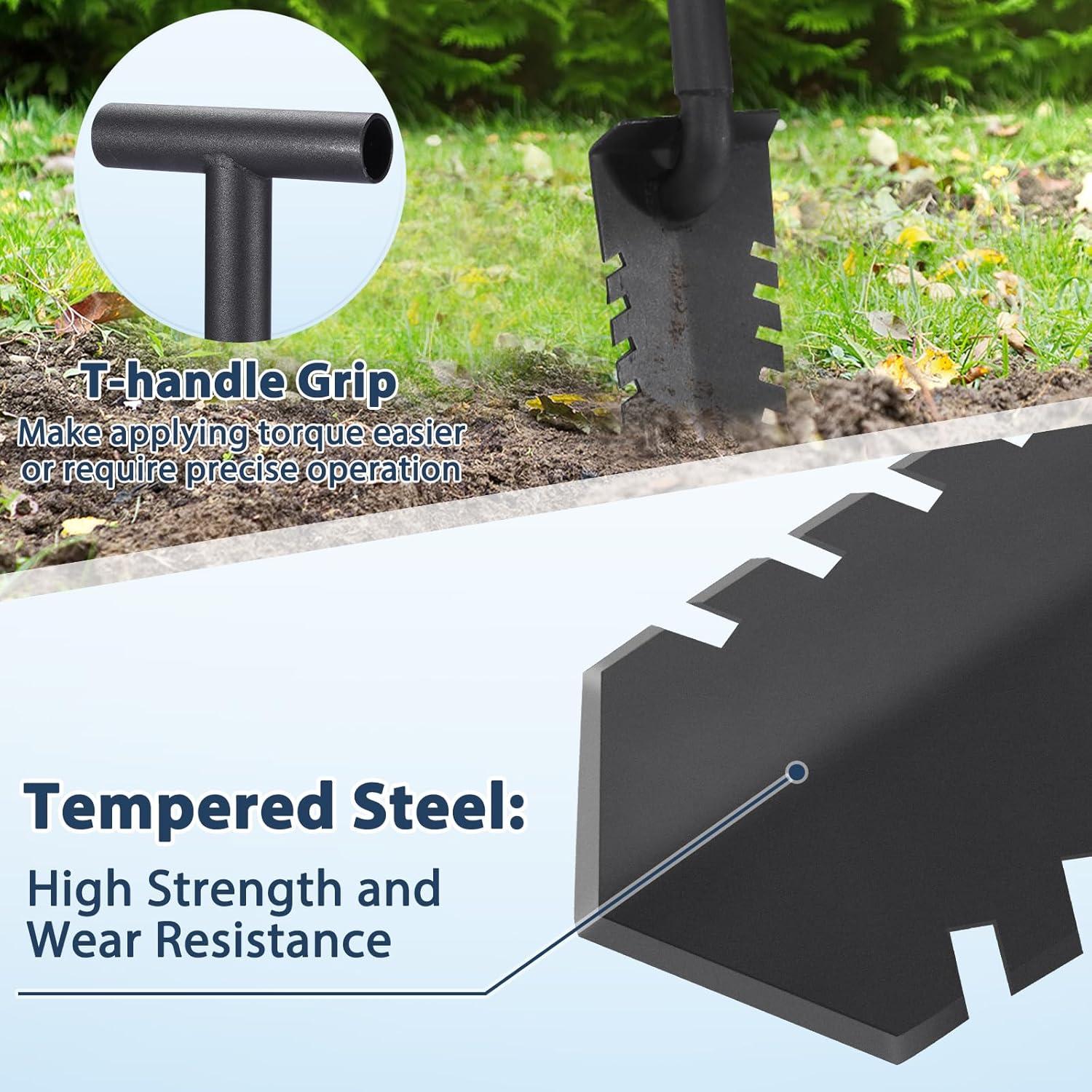 Pala de Excavación GADFISH 101.6 cm con Mango en T para Jardín