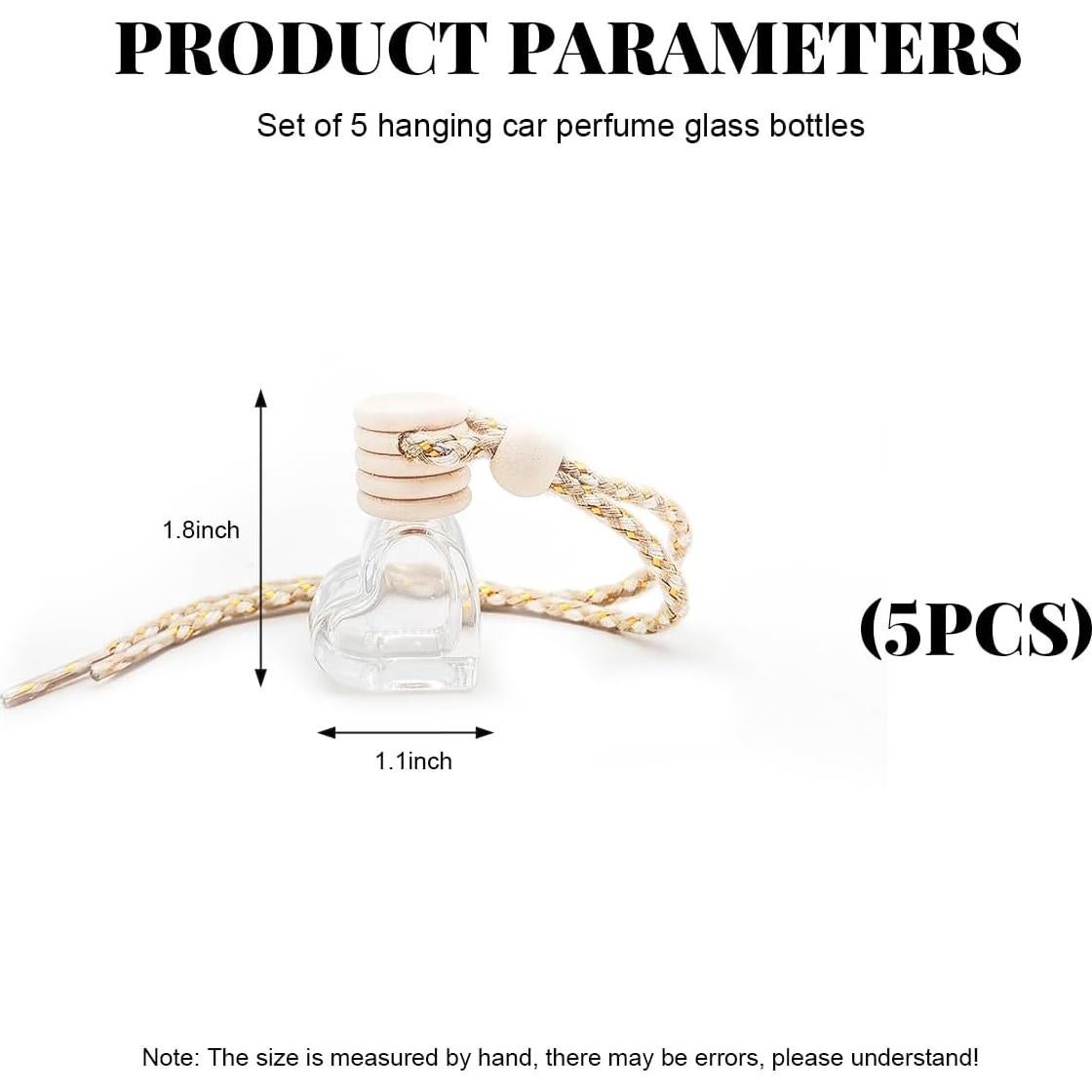 5 Ambientadores de Aire para Coche SHMZK Corazón 8ml