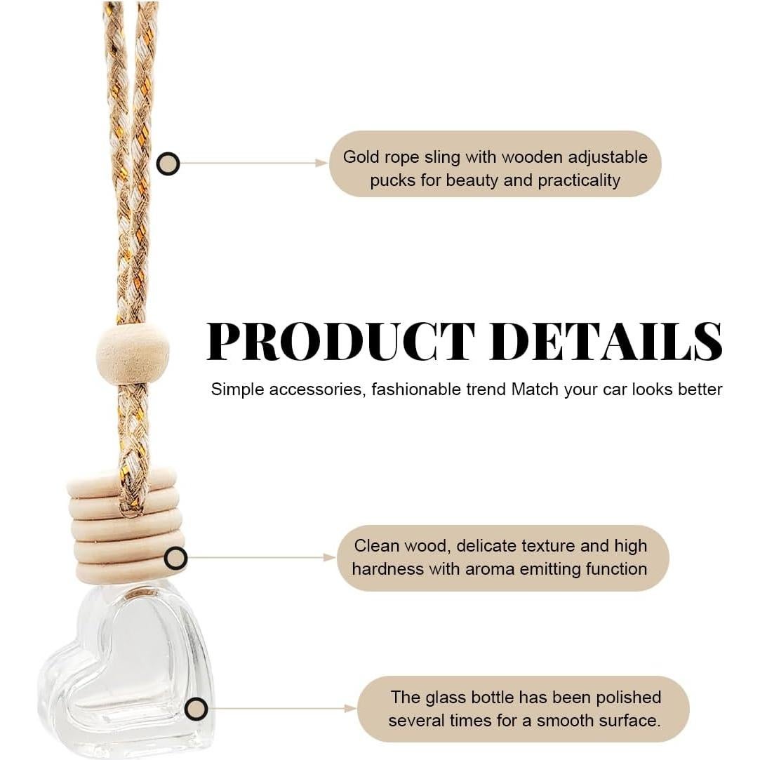 5 Ambientadores de Aire para Coche SHMZK Corazón 8ml