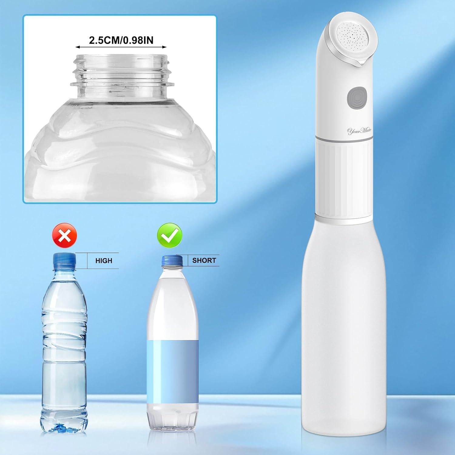 Bidet Portátil Eléctrico YourMate 350ml, Doble Rociado, IPX7