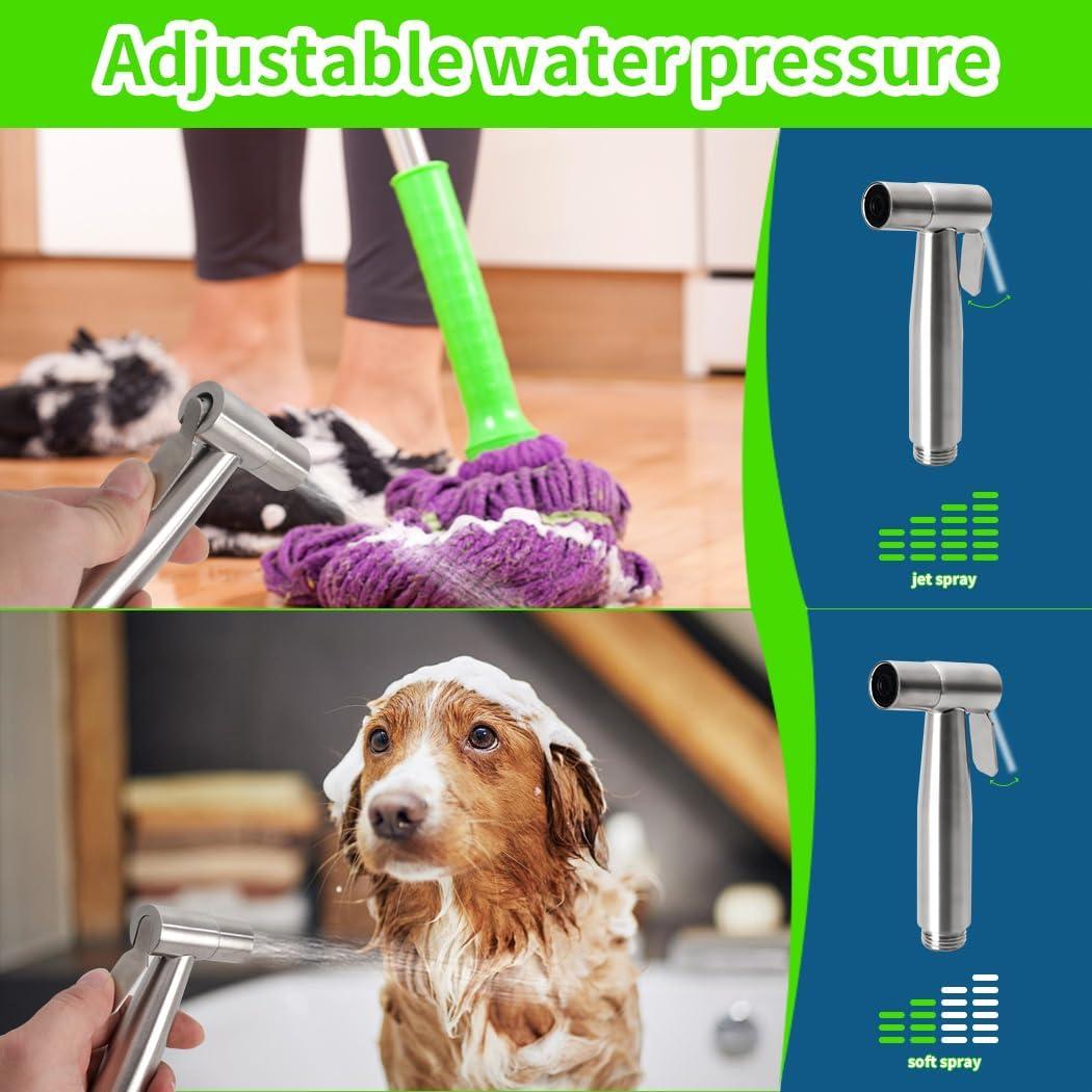 Rociador de Bidet de Mano TONGNIDA Acero Inoxidable 22x12.5cm