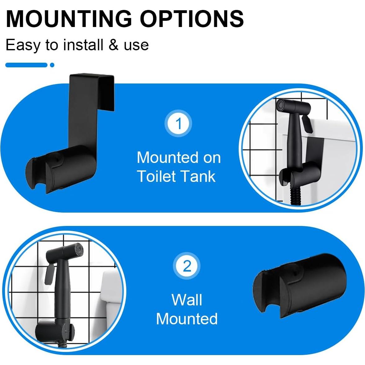 Rociador de Bidet de Mano SOEKAVIA Acero Inoxidable Negro