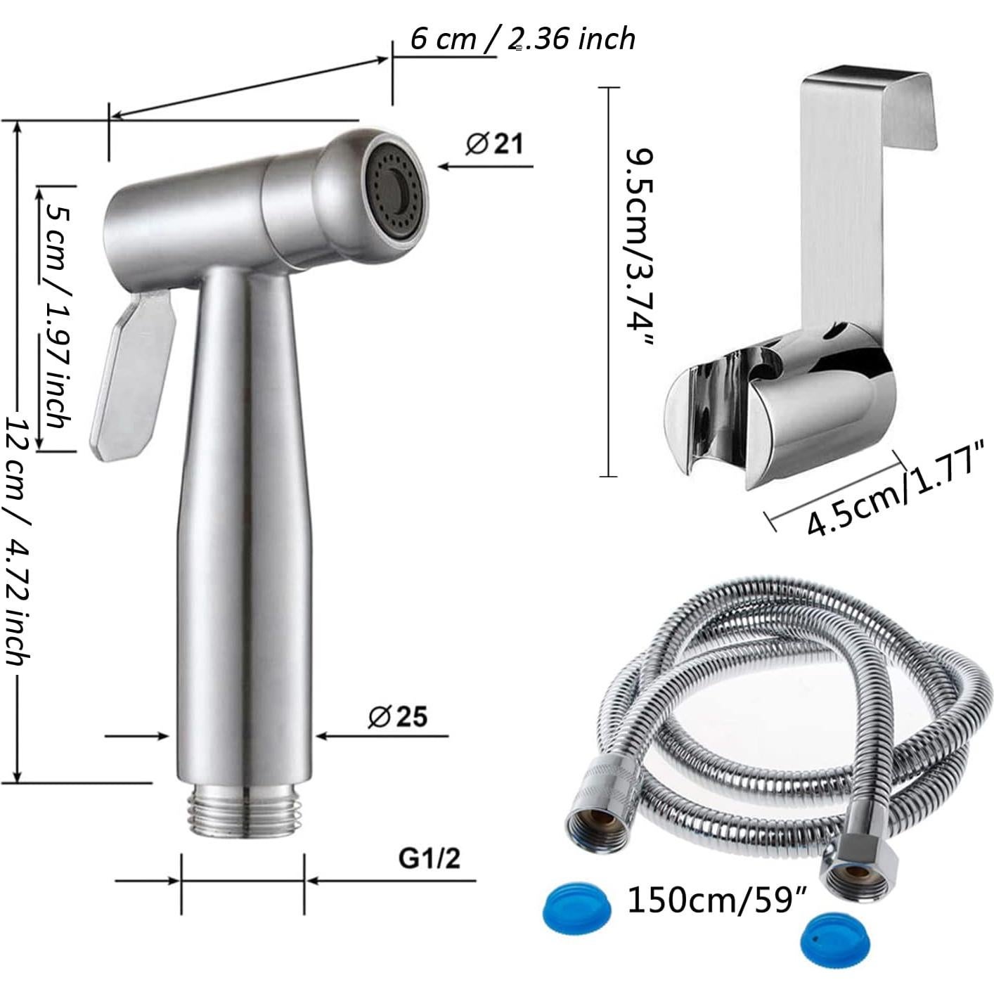 Rociador de Bidet de Mano AITUOSI con Manguera de 150 cm