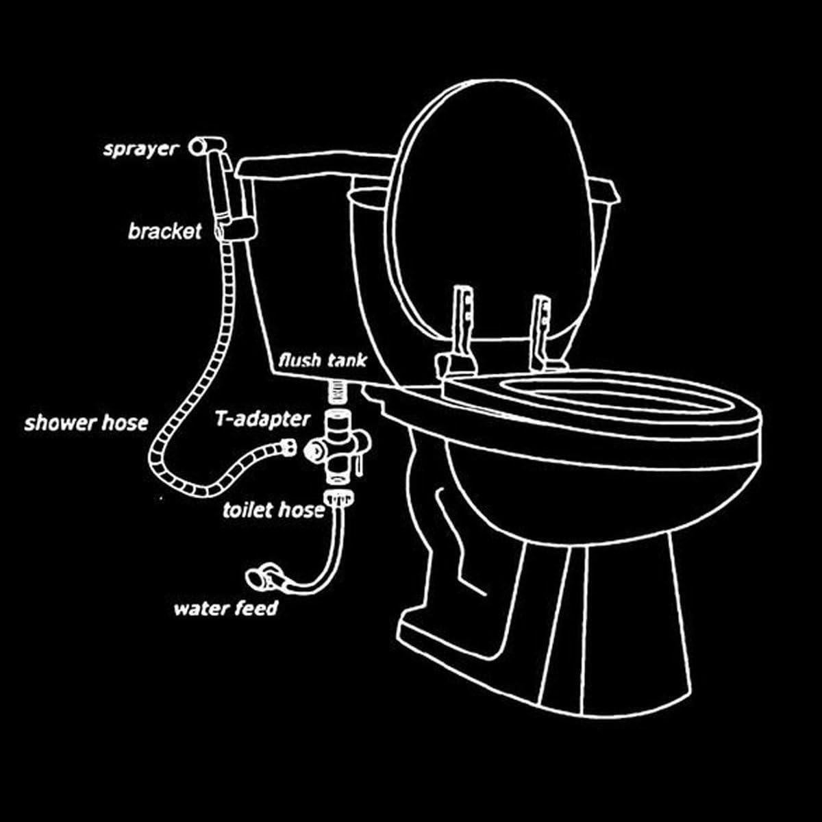 Rociador de Bidet de Mano Ownace BS203 Acero Inoxidable 1.2m