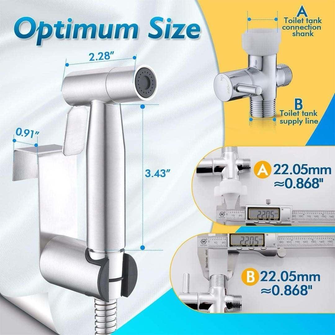 Rociador de Bidet de Mano JNGOODS, Acero Inoxidable, Ajustable