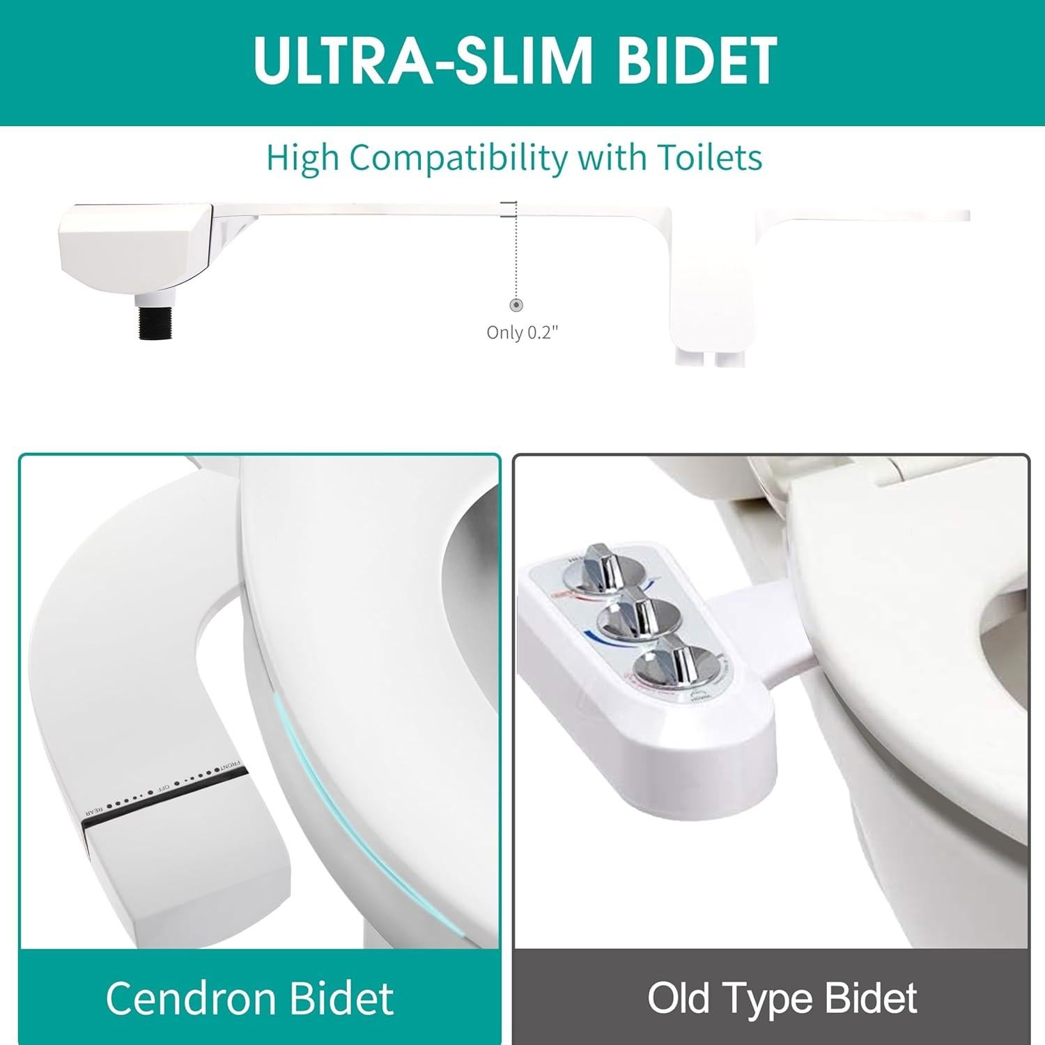 Accesorio de Bidet Cendron BD09S1 Ultra Delgado Blanco