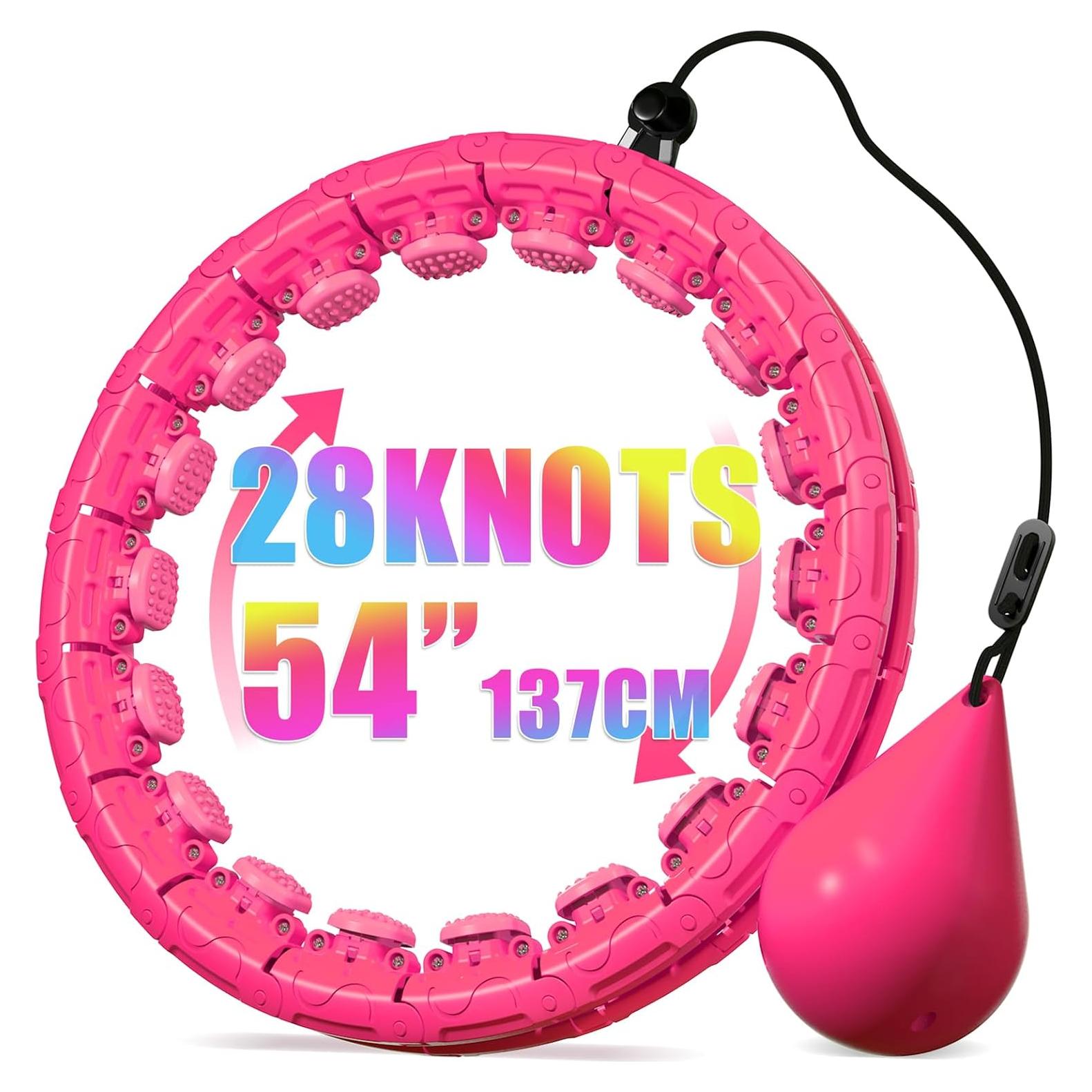 Aro de Hula Ponderado Argvsde 54" Ajustable para Ejercicio