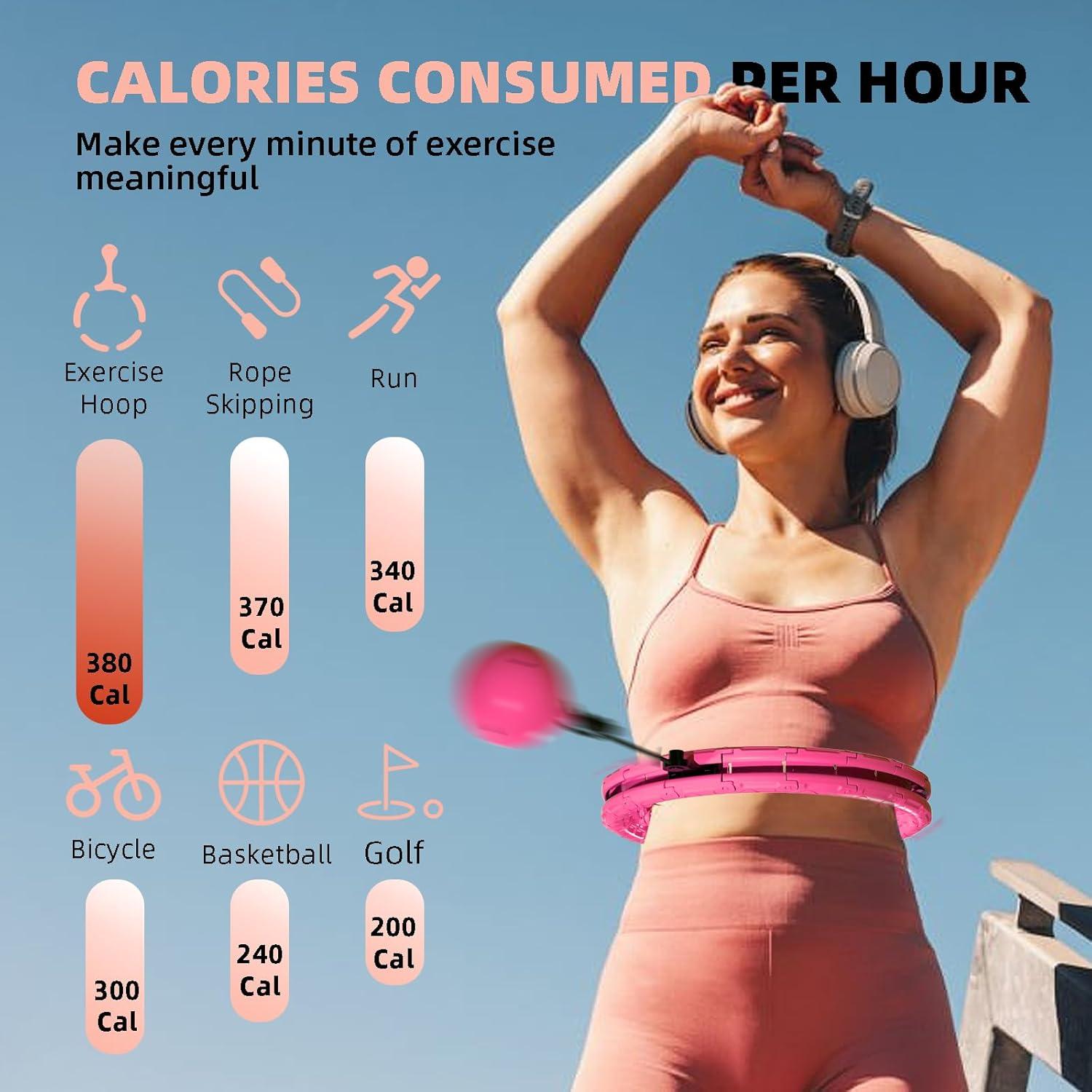 Aro de Hula Ponderado Argvsde 54" Ajustable para Ejercicio