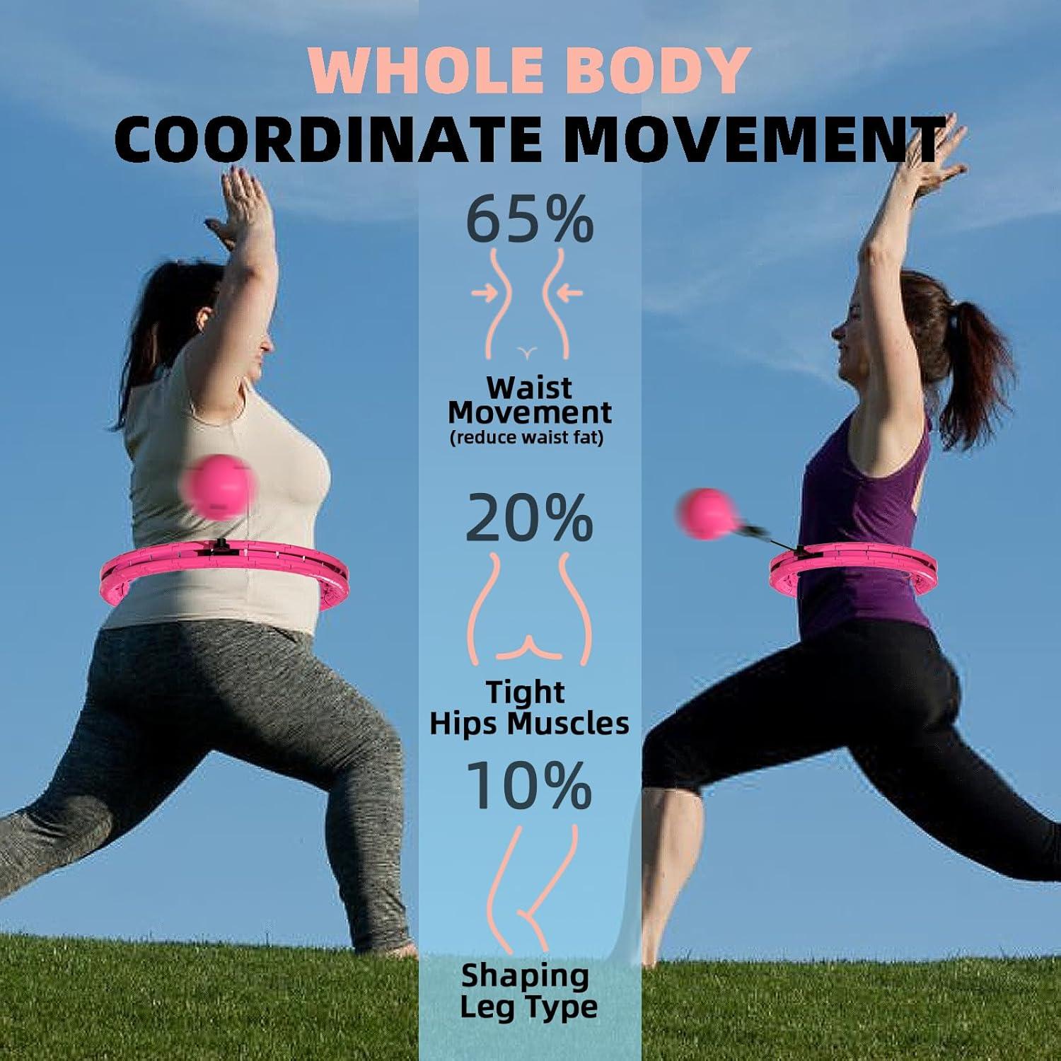 Aro de Hula Ponderado Argvsde 54" Ajustable para Ejercicio