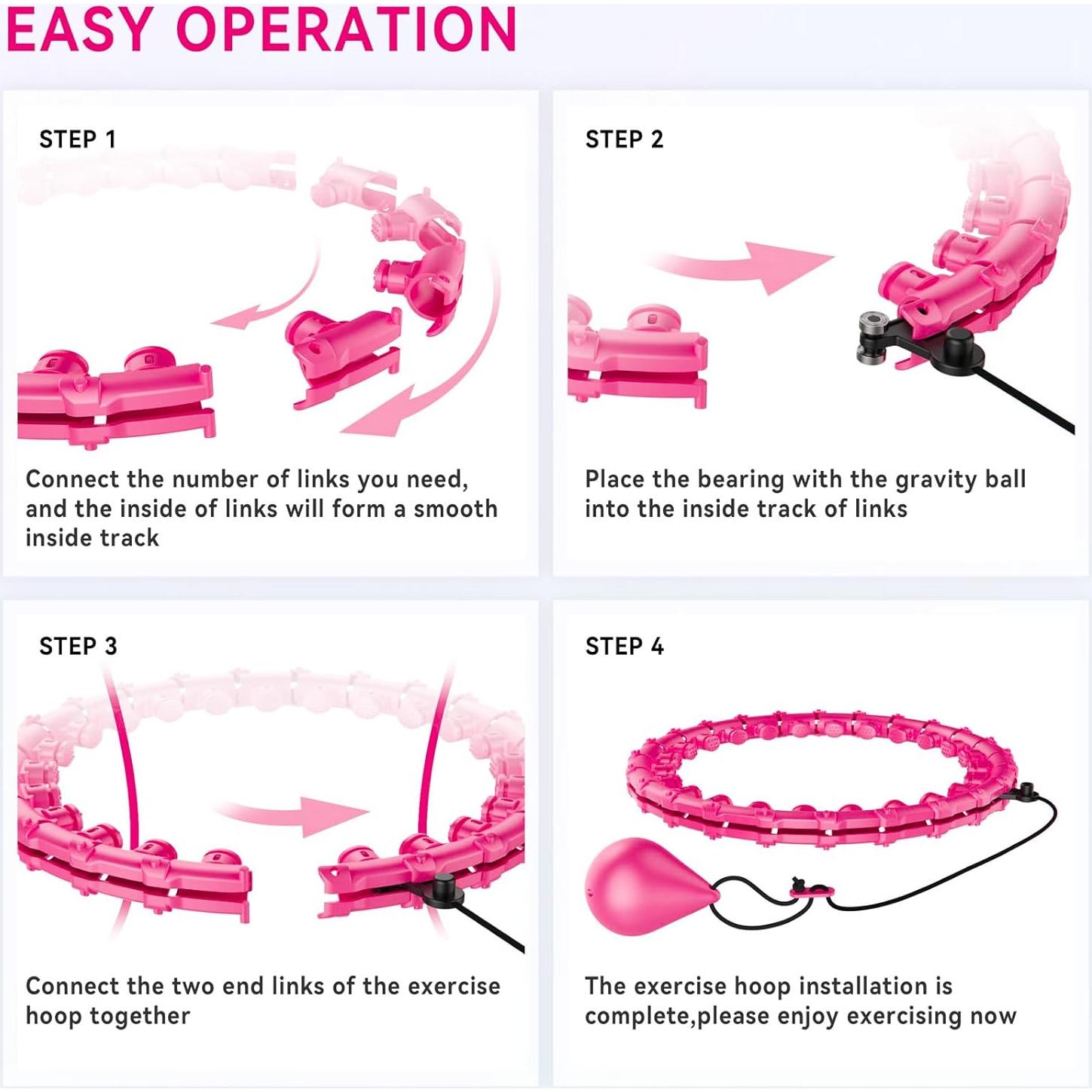 Aro de Ejercicio con Peso SHANGUANG Infinity 157 cm Rosa