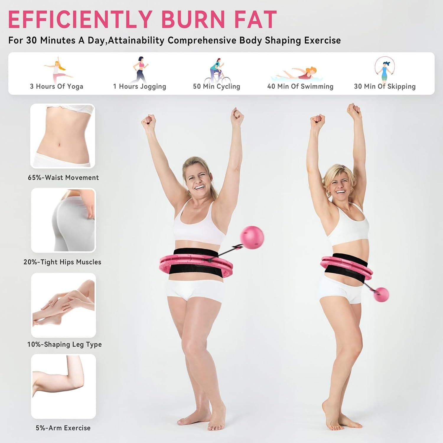 Aro de Ejercicio con Peso SHANGUANG Infinity 157 cm Rosa