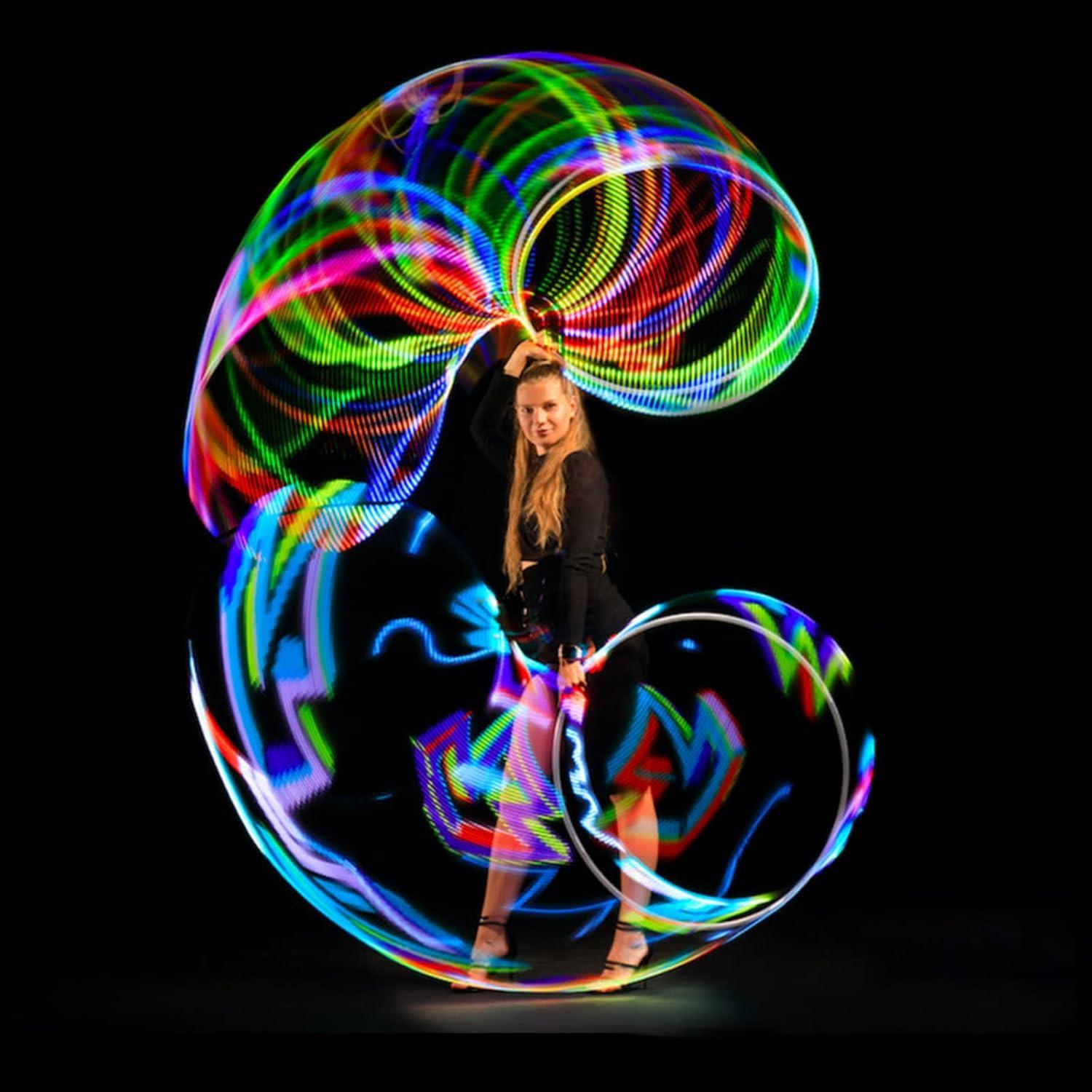 Hula Hoop LED 91 cm Builightto Ajustable para Fitness