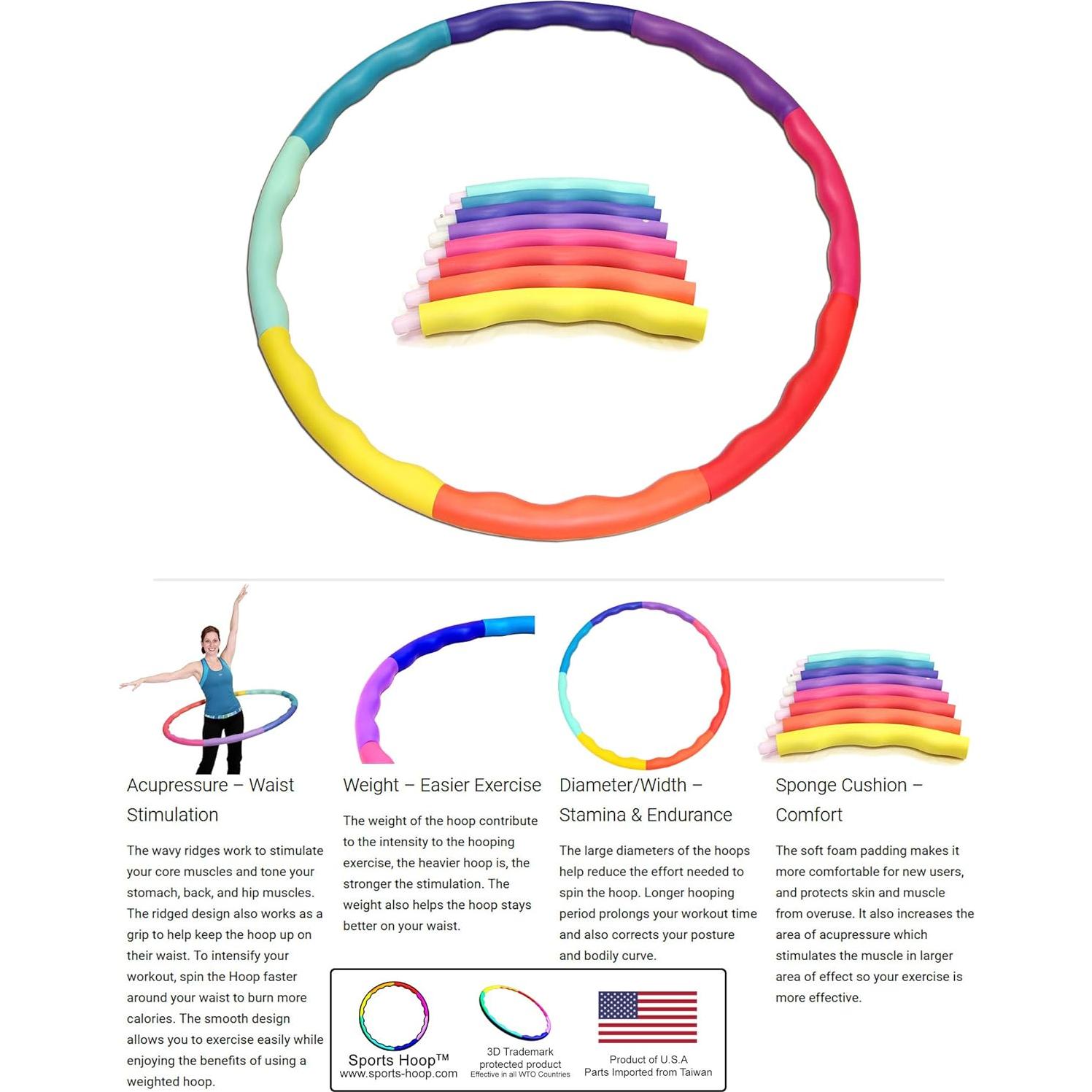 Aro Hula Ponderado Aro Deportivo Acu 3L 1.5 kg 104 cm