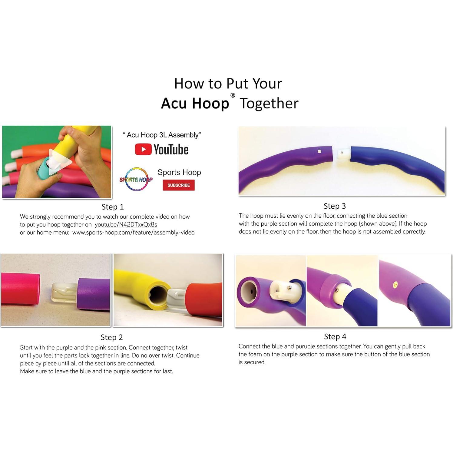 Aro Hula Ponderado Aro Deportivo Acu 3L 1.5 kg 104 cm