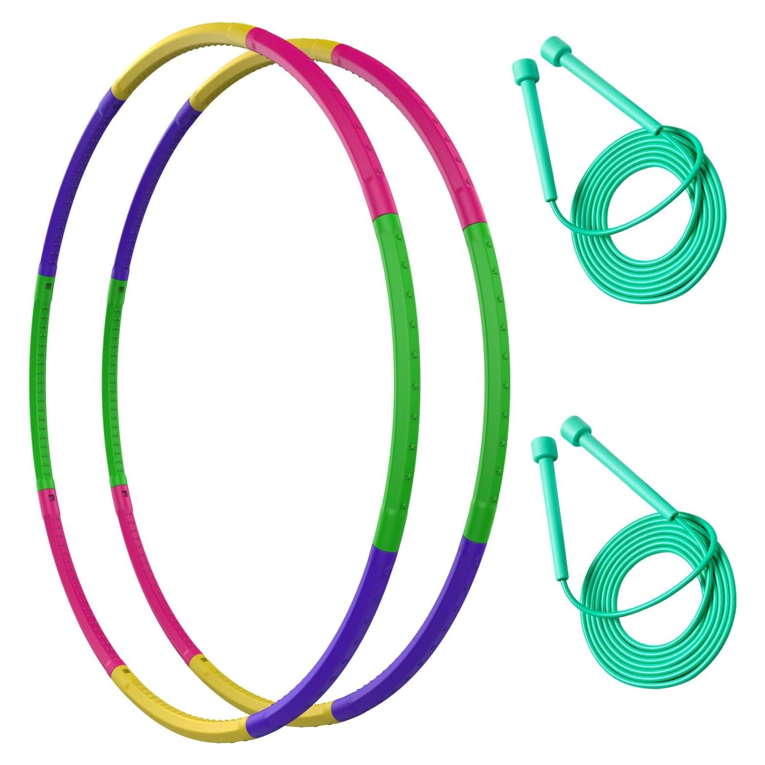 Paquete 2 Aros de Ejercicio WEOKLL Ajustables para Niños