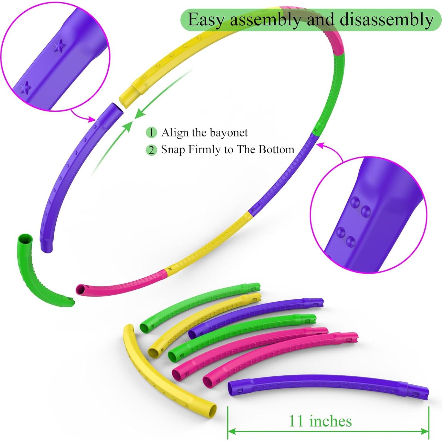 Paquete 2 Aros de Ejercicio WEOKLL Ajustables para Niños