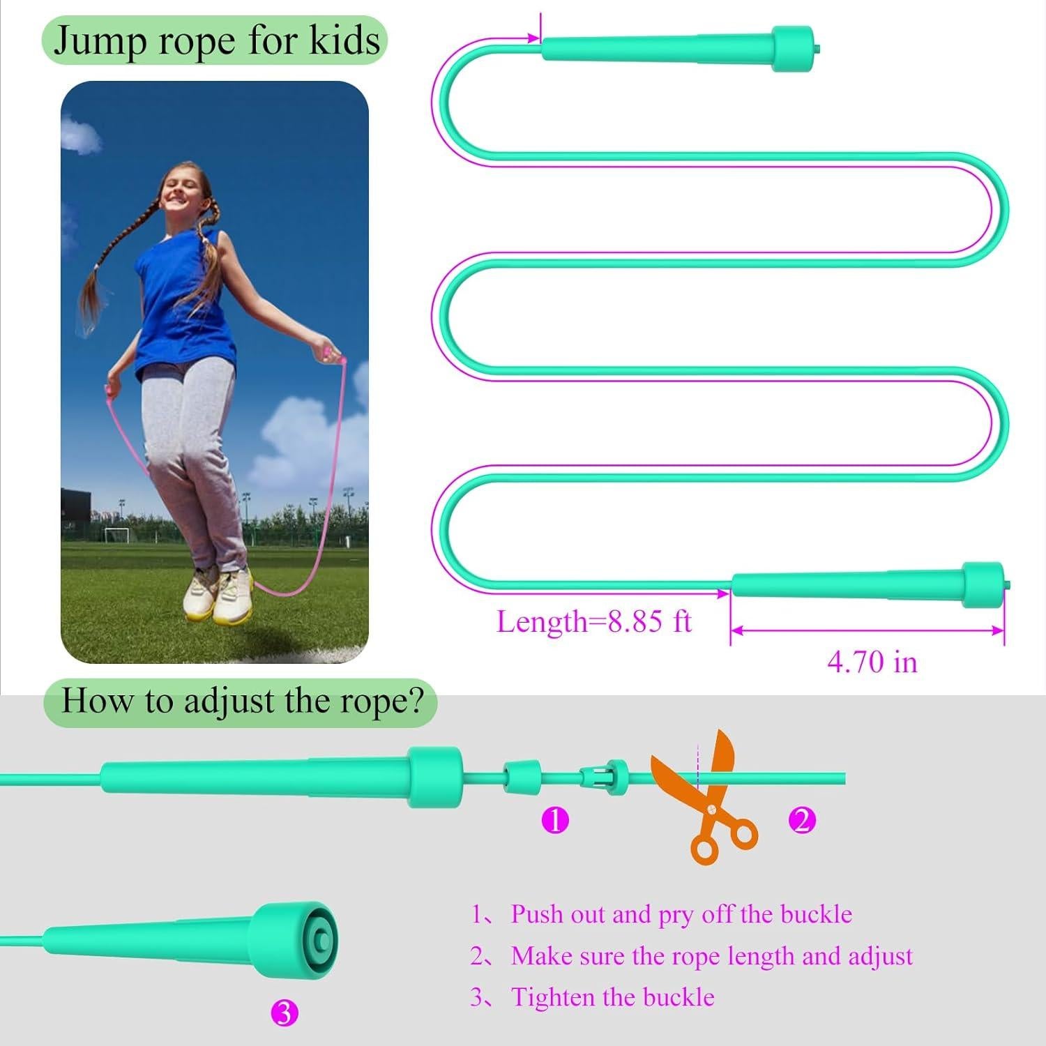 Paquete 2 Aros de Ejercicio WEOKLL Ajustables para Niños