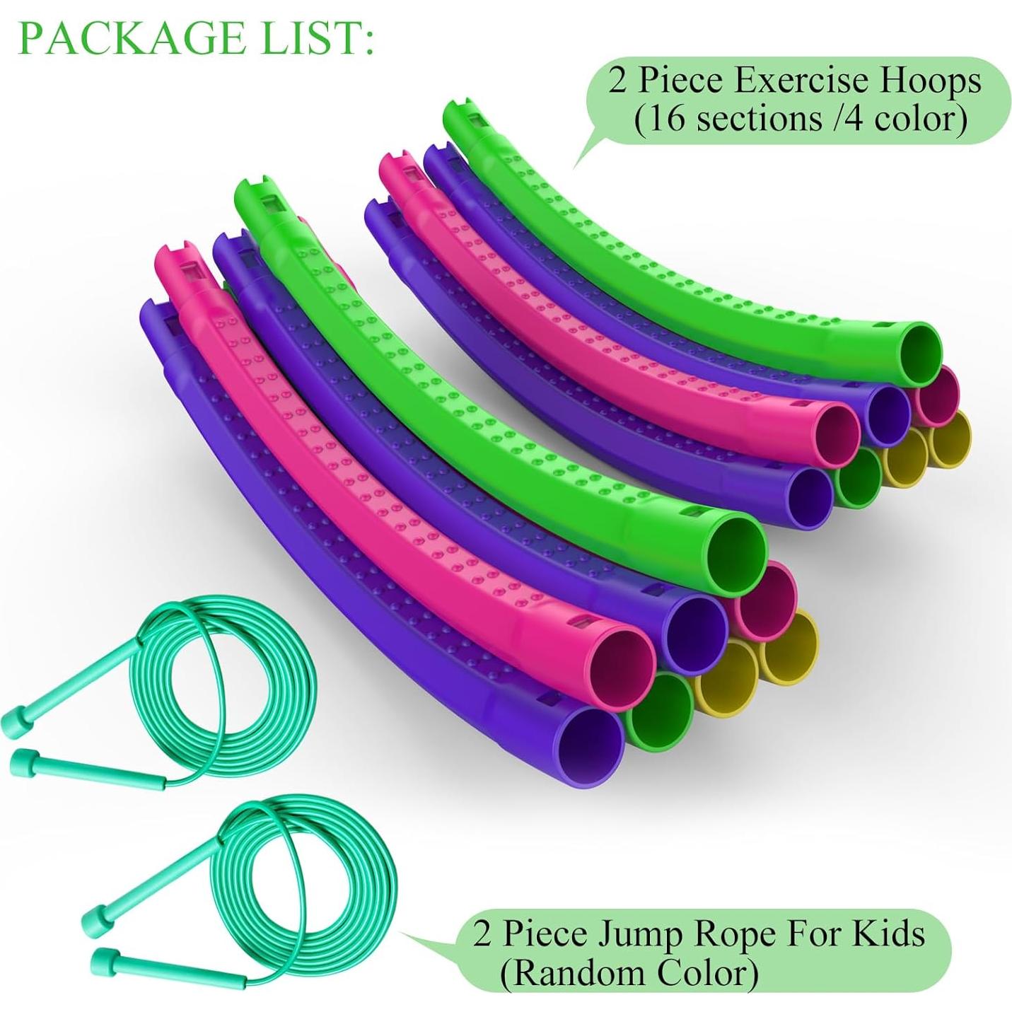 Paquete 2 Aros de Ejercicio WEOKLL Ajustables para Niños