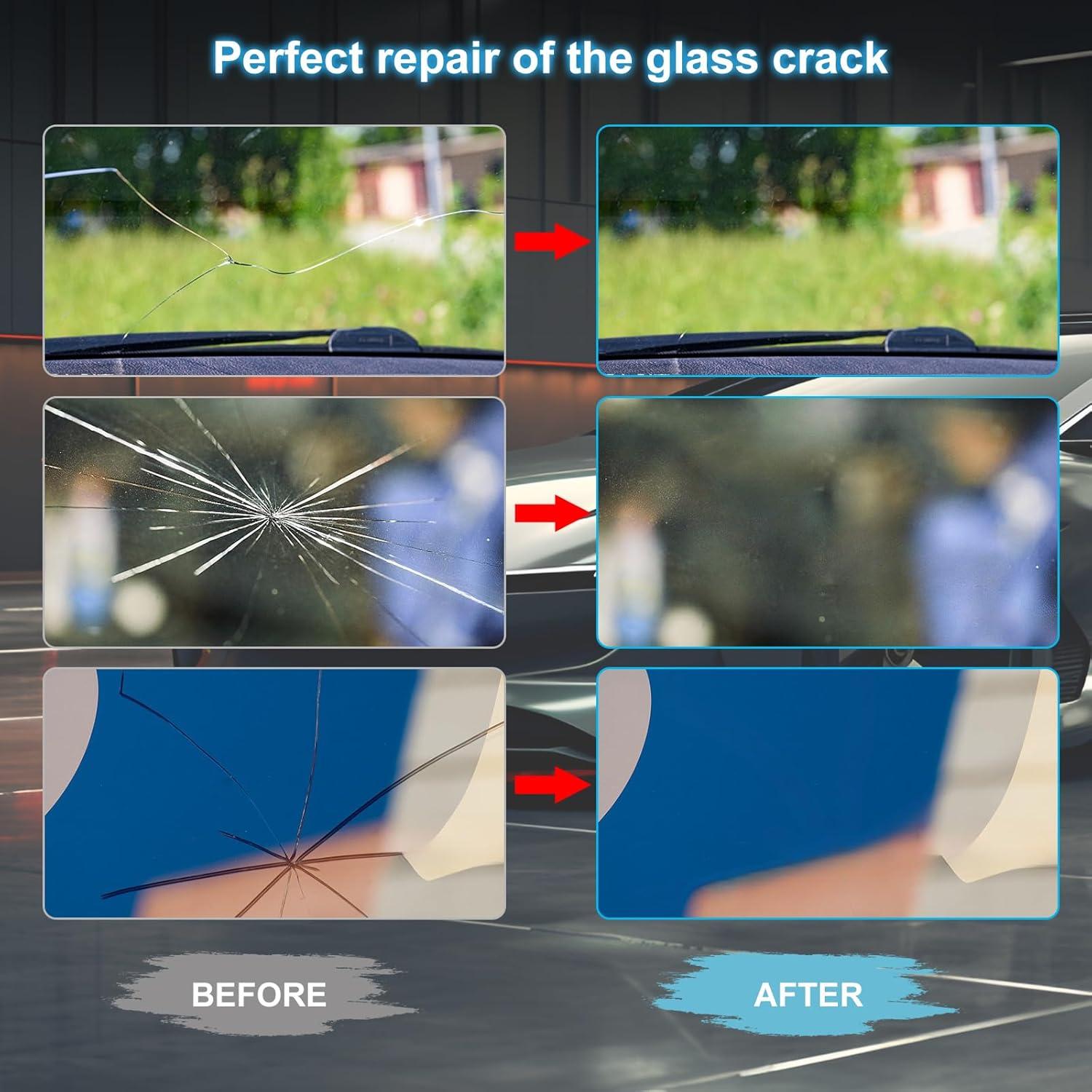 Kit de Reparación de Parabrisas Kunsia - 2 Botellas de 3ml Resina