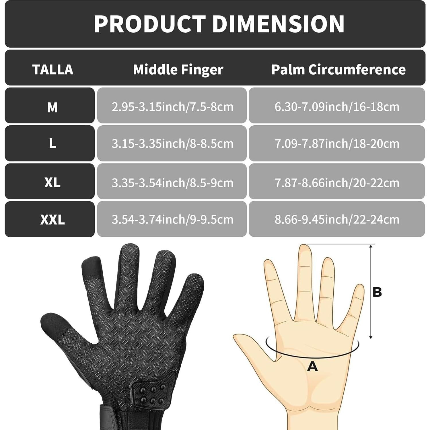 Guantes de Motocicleta Deflife Mac10C Tácticos Negro Mediano