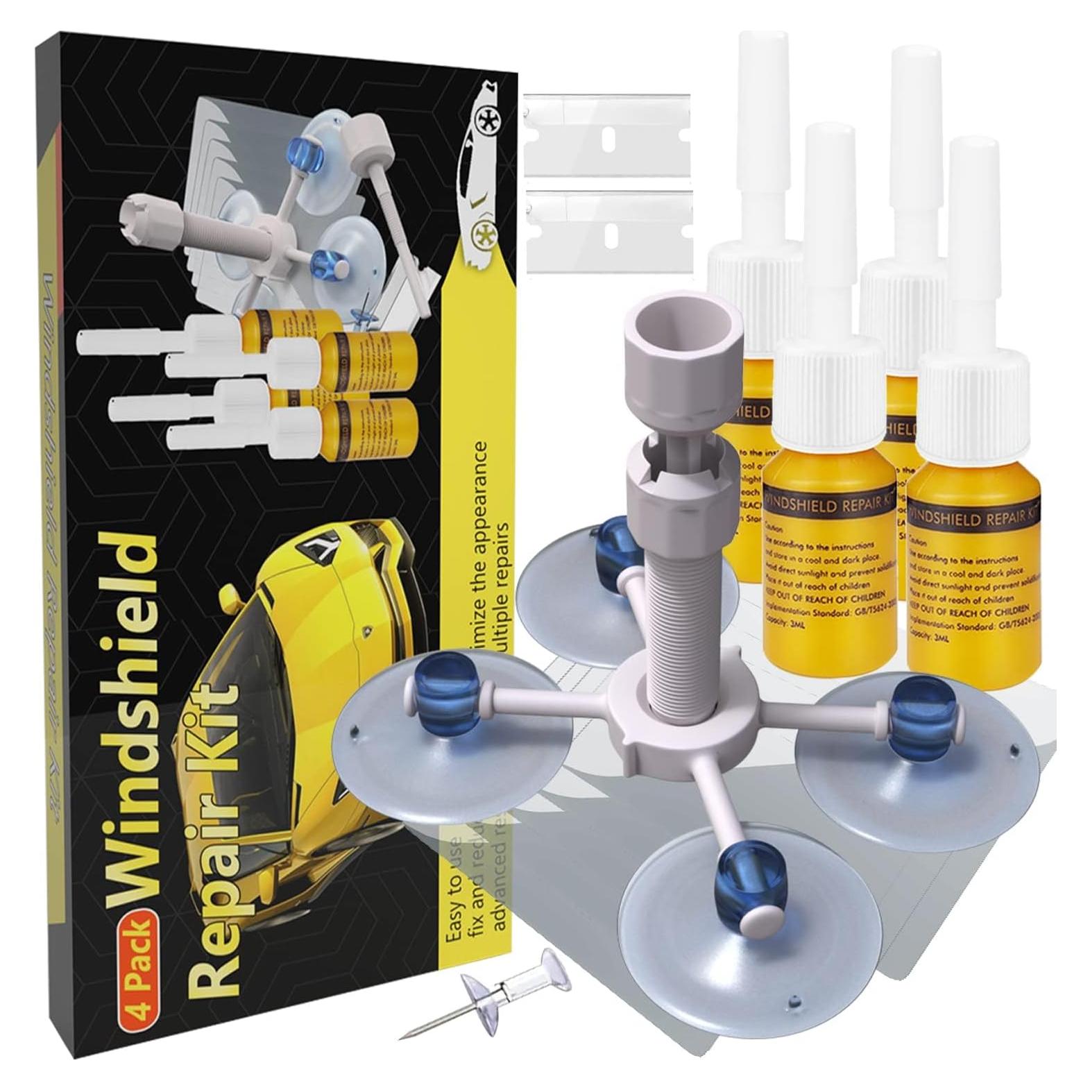 Kit de Reparación de Parabrisas Zupooko 4 Piezas Resina Nano