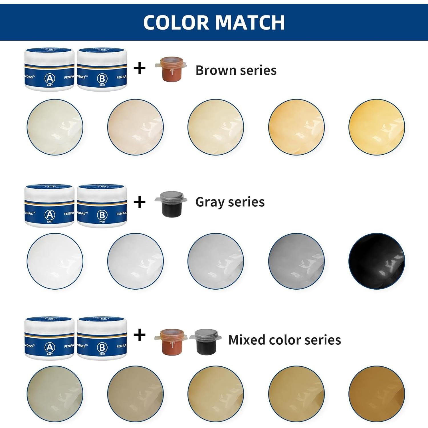 Kit de Reparación de Ducha y Baño FENFANDAS 238g Blanco