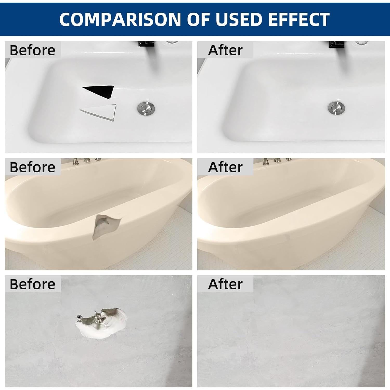 Kit de Reparación de Ducha y Baño FENFANDAS 238g Blanco