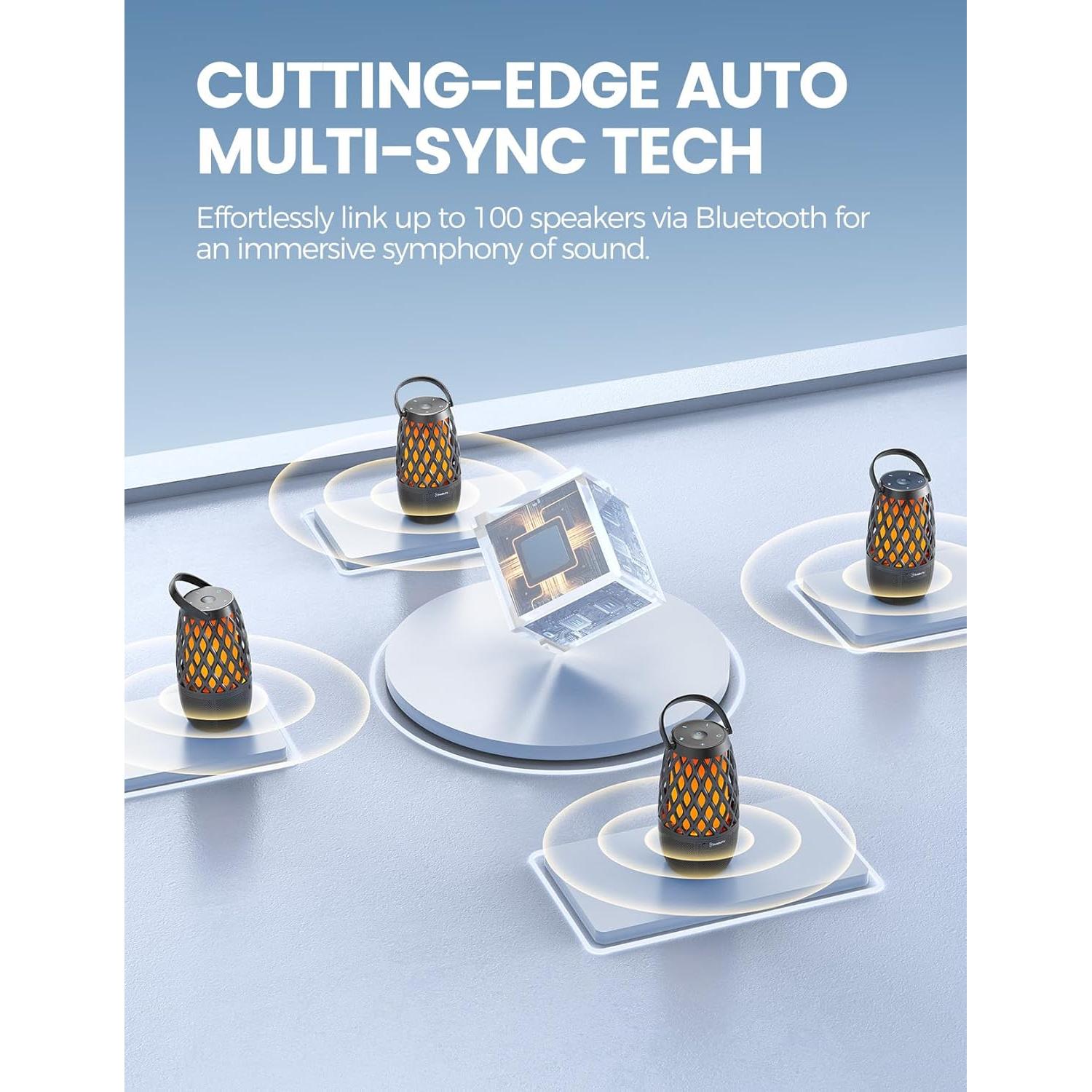 Altavoz Bluetooth BolaButty TORCH LIGHT IPX5 20h 360° LED