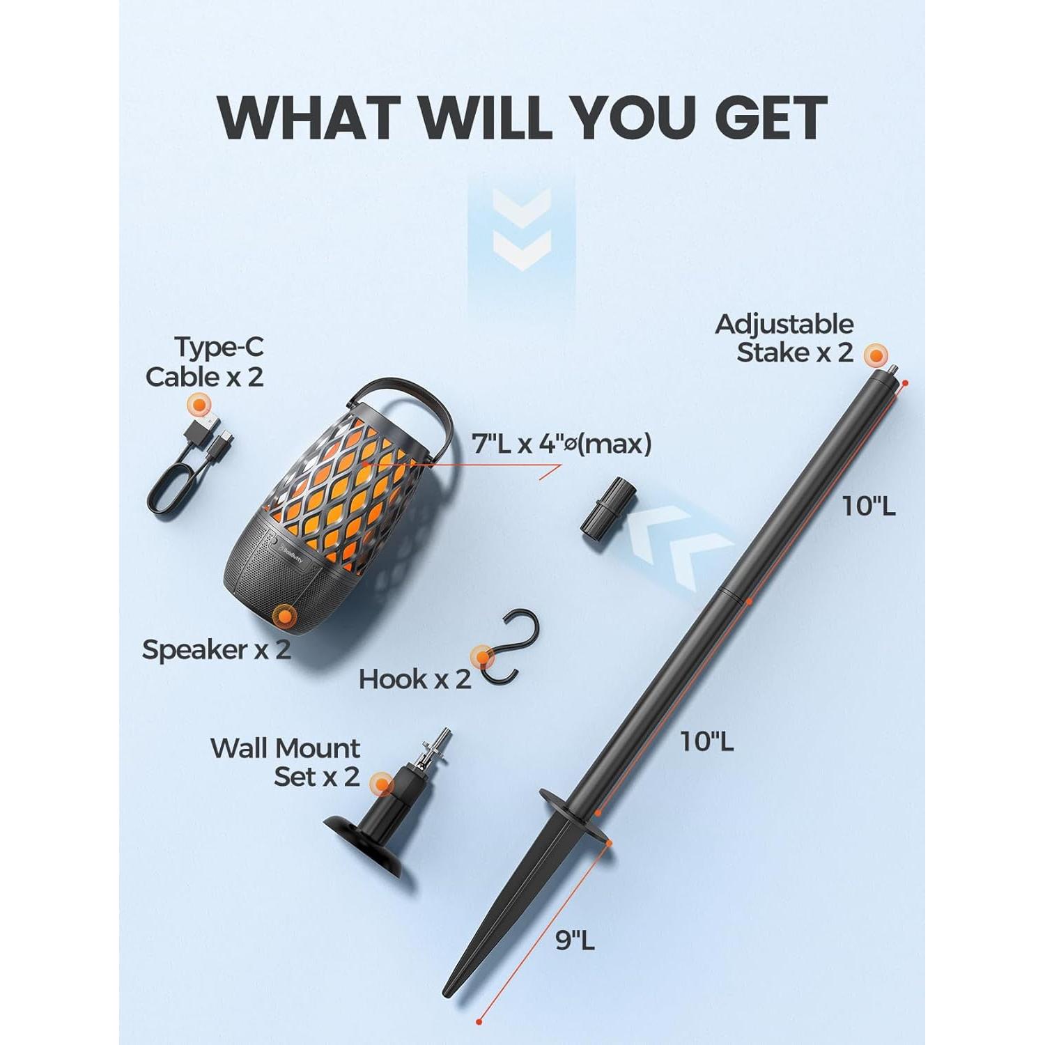 Altavoz Bluetooth BolaButty TORCH LIGHT IPX5 20h 360° LED