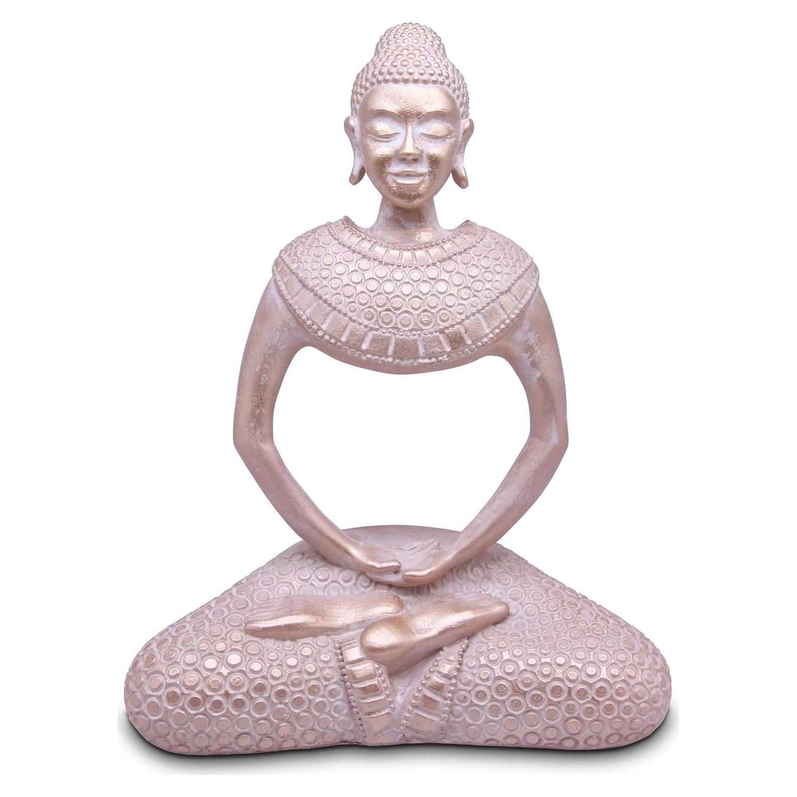 Estatua de Buda de latón HCCMLOVE 19.81 cm decoración hogar