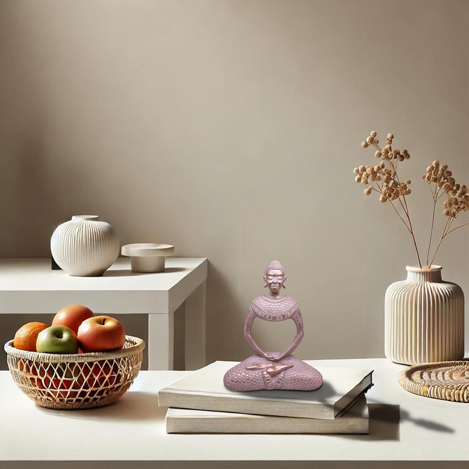 Estatua de Buda de latón HCCMLOVE 19.81 cm decoración hogar