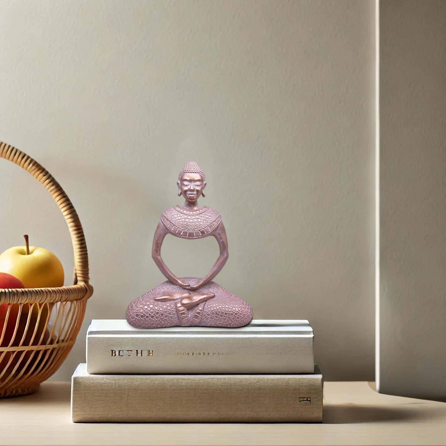 Estatua de Buda de latón HCCMLOVE 19.81 cm decoración hogar