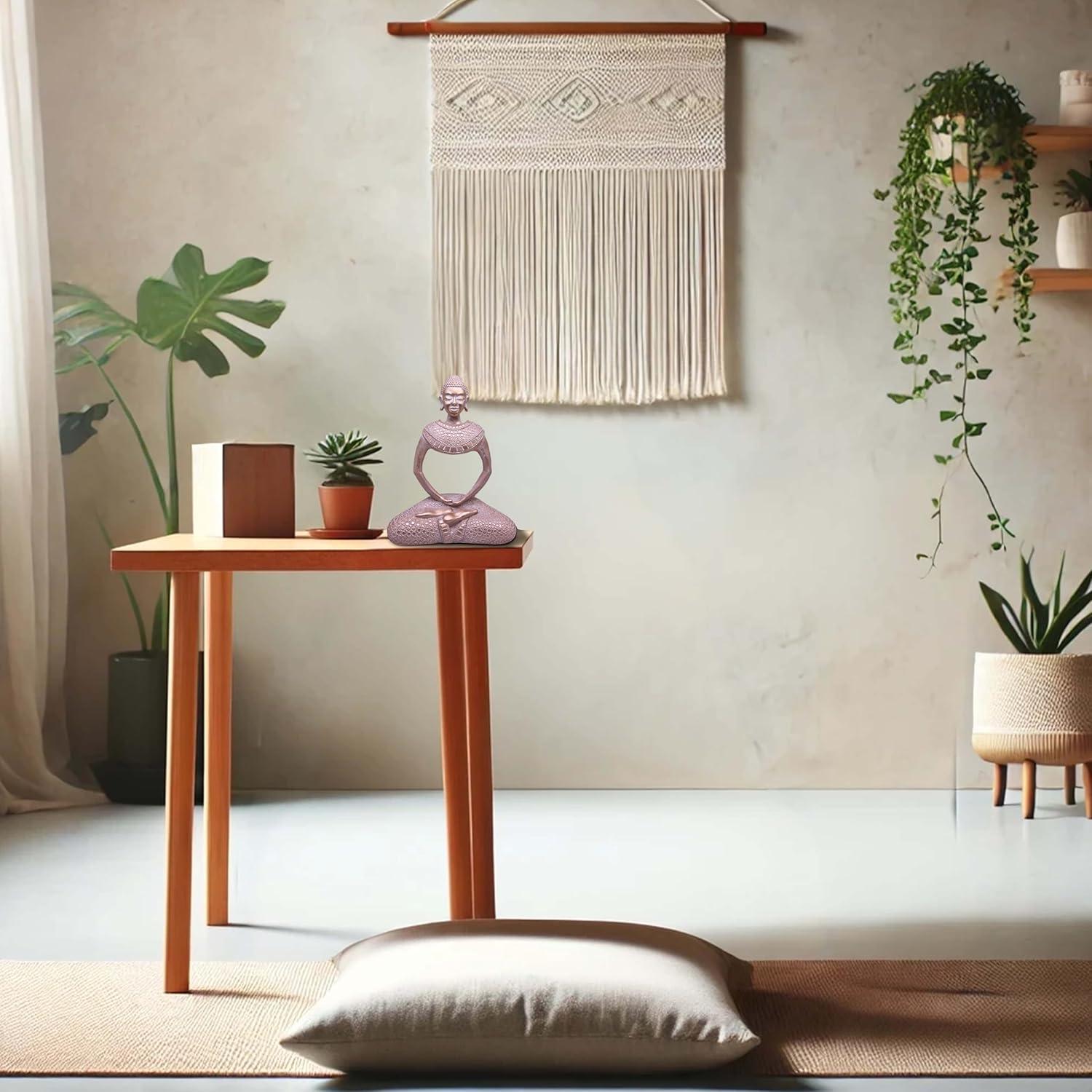 Estatua de Buda de latón HCCMLOVE 19.81 cm decoración hogar