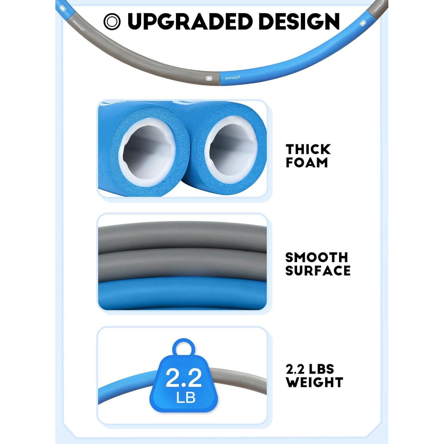 Aro de Ejercicio Ajustable Phobby HOOP V2 1 kg con Kit
