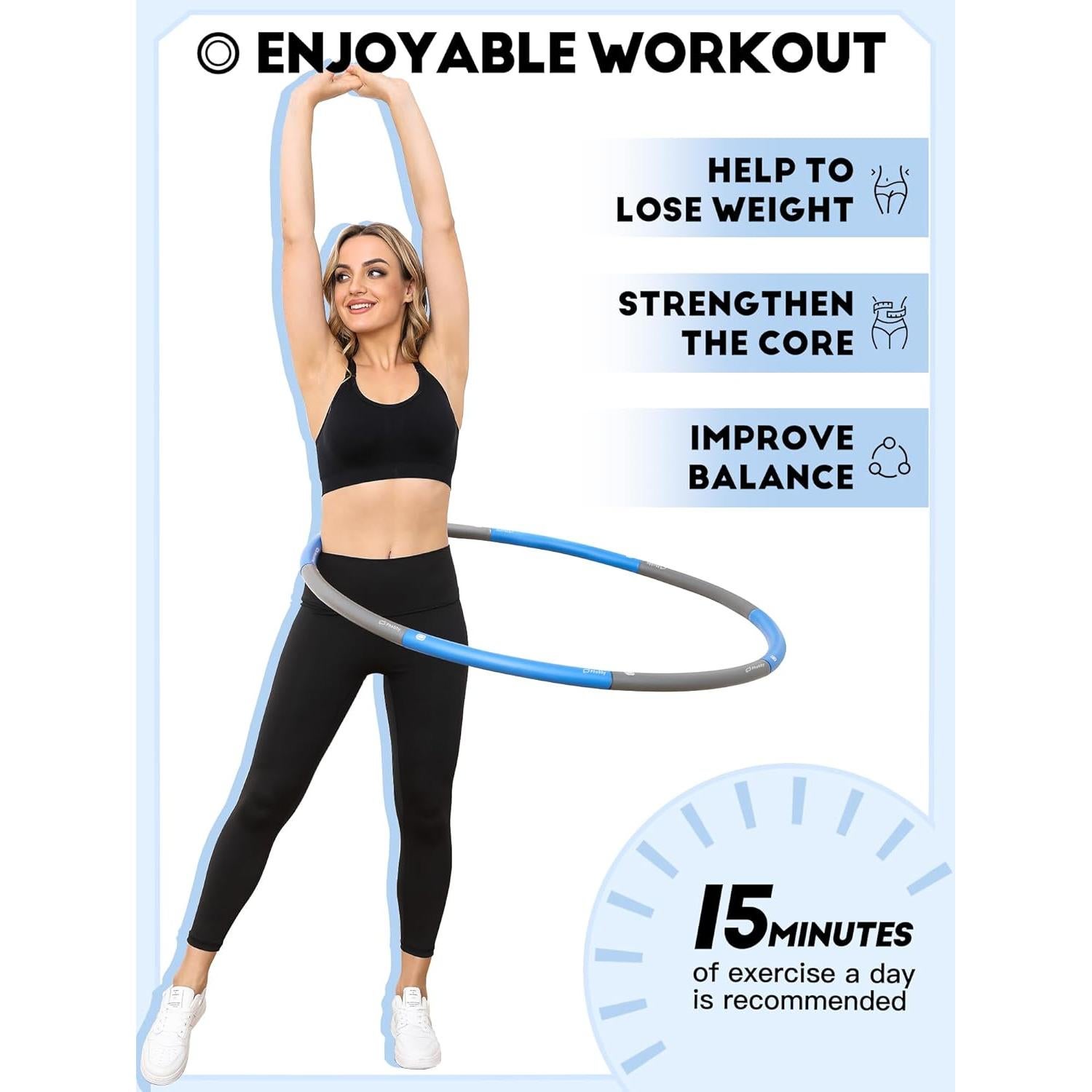 Aro de Ejercicio Ajustable Phobby HOOP V2 1 kg con Kit