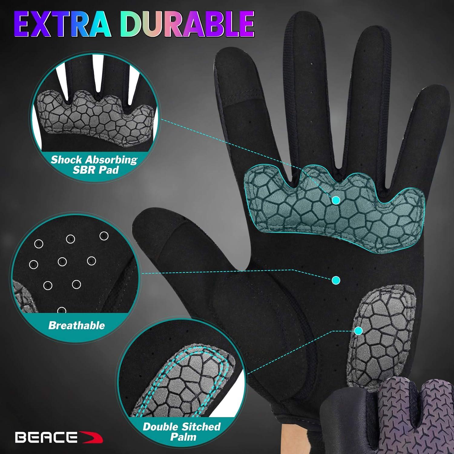Guantes de Ciclismo BEACE Táctiles para Mujeres Colorido