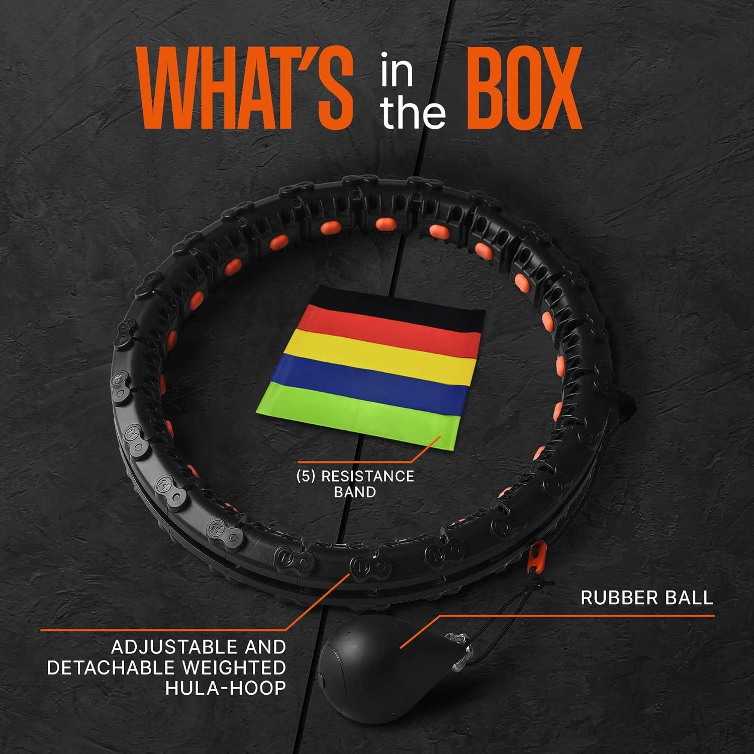 Aro Hula Ponderado SQUATZ con 5 Bandas de Resistencia