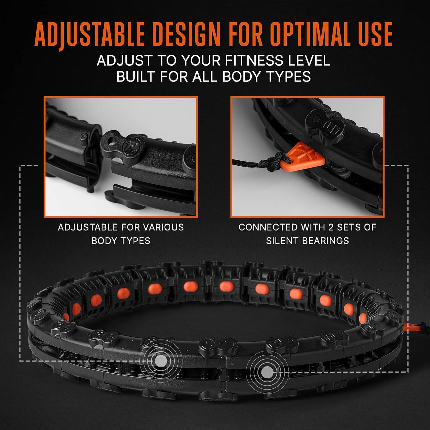 Aro Hula Ponderado SQUATZ con 5 Bandas de Resistencia
