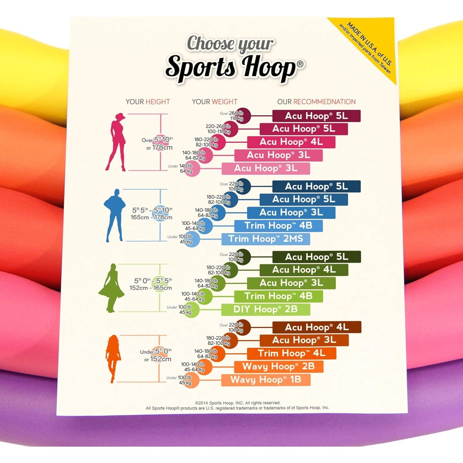 Hula Hoop con peso Aro Deportivo ACU Hoop 0.68 kg 90 cm